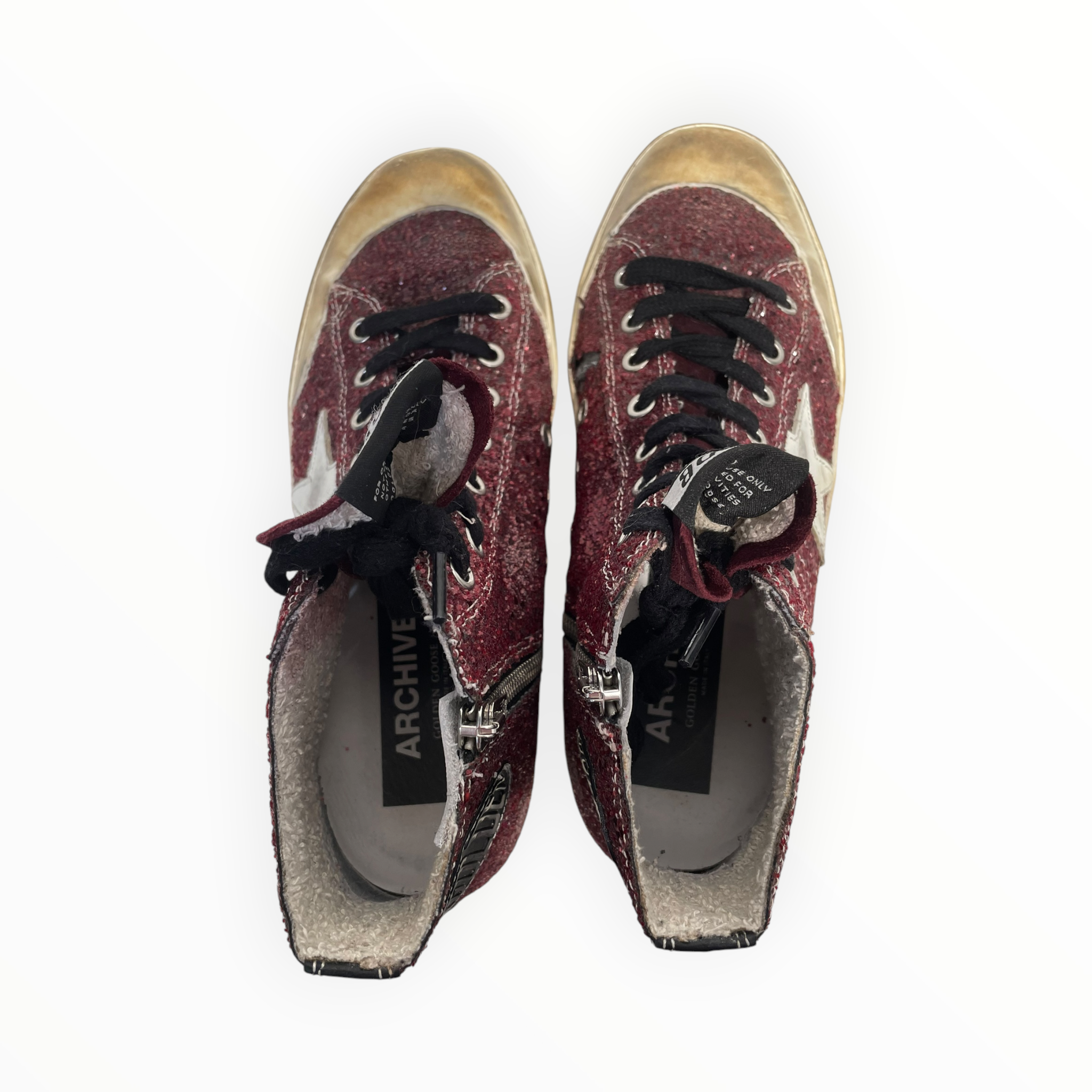 GOLDEN GOOSE/Hi-Sneakers/EU 39/Leather/BRD/ALL OVER GLITTER MID TOP view 3