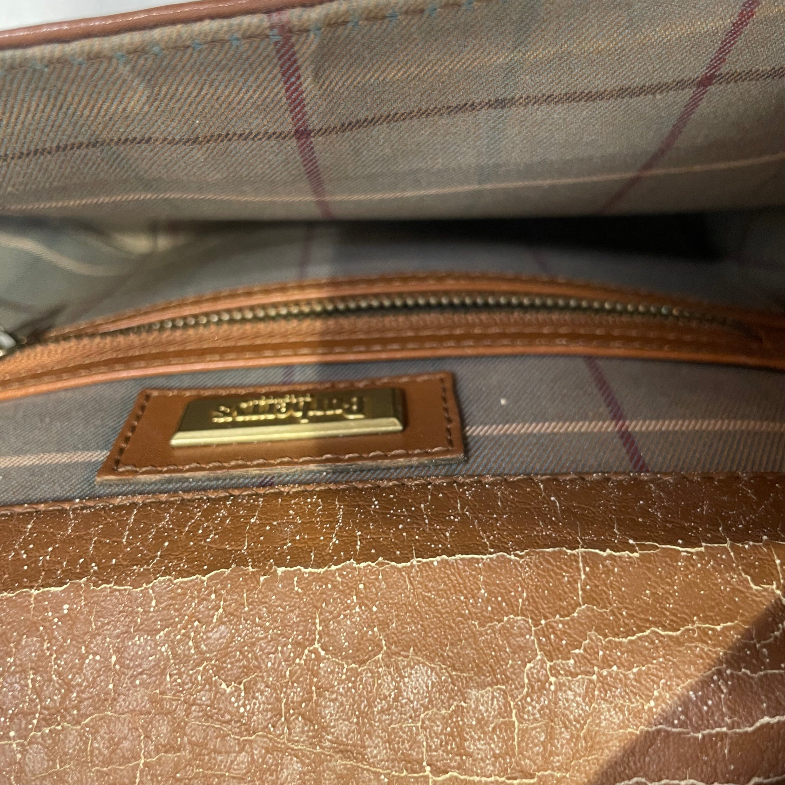 BURBERRYS/Bag/Leather/BRW/VINTAGE LIGHT BRW/GREY PLAID view 4