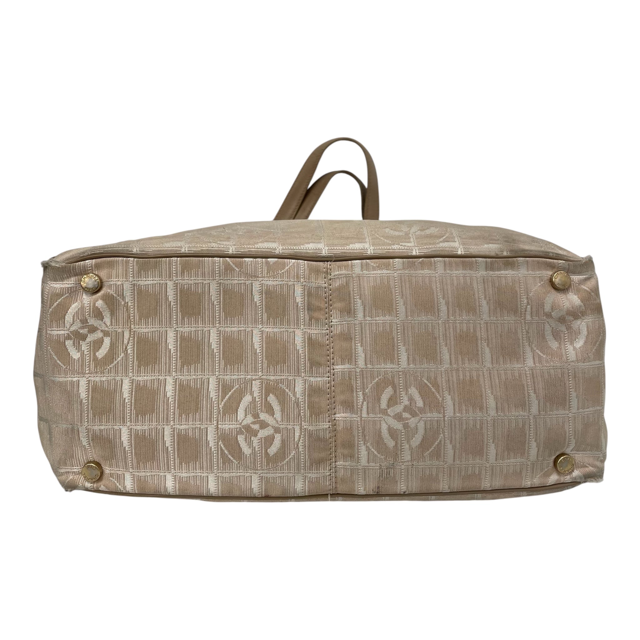 CHANEL/Tote Bag/All Over Print/Nylon/BEG/TRAVEL LINE TOTE view 3