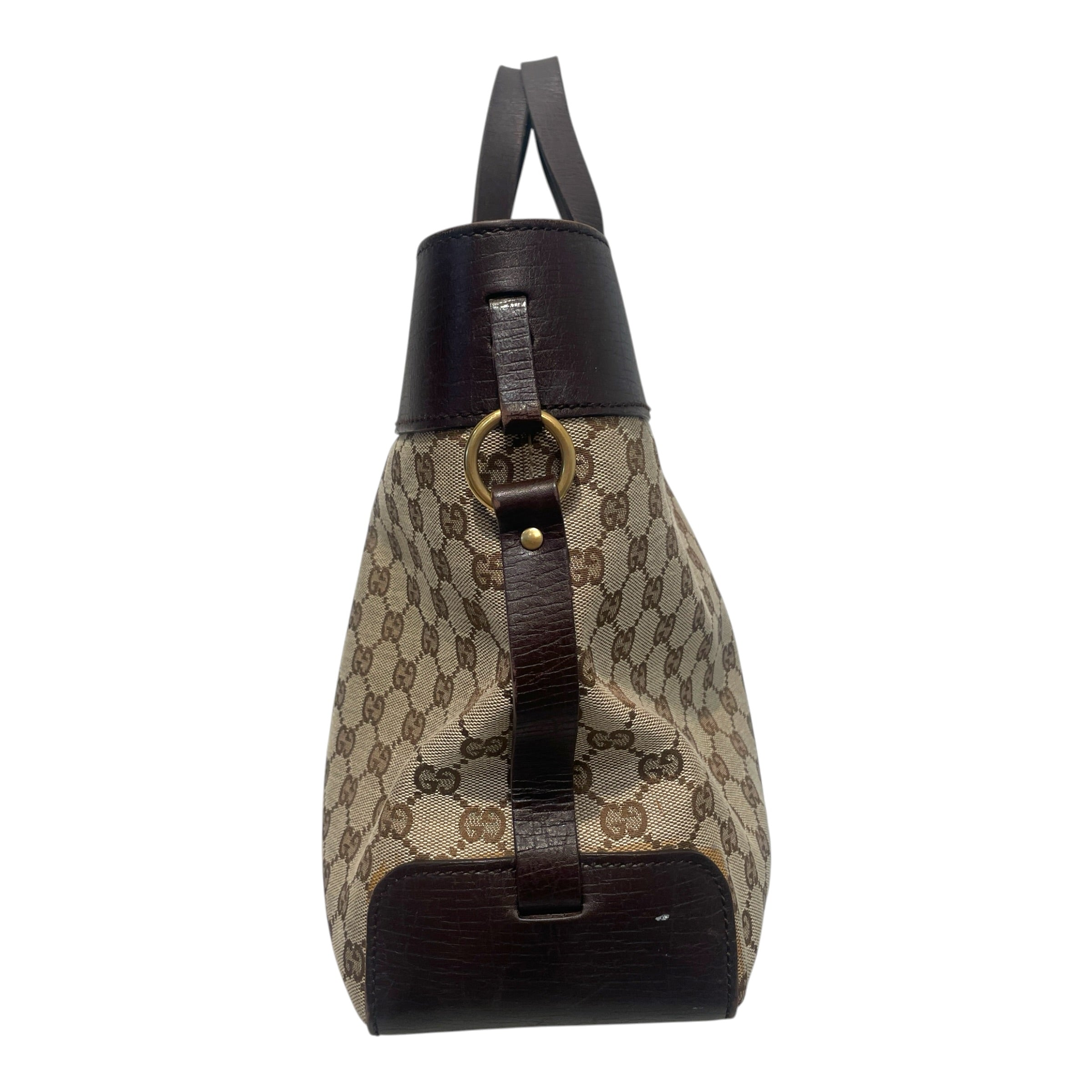 GUCCI/Tote Bag/Monogram/Cotton/BRW/GG Canvas Belted Buckle Tote view 2