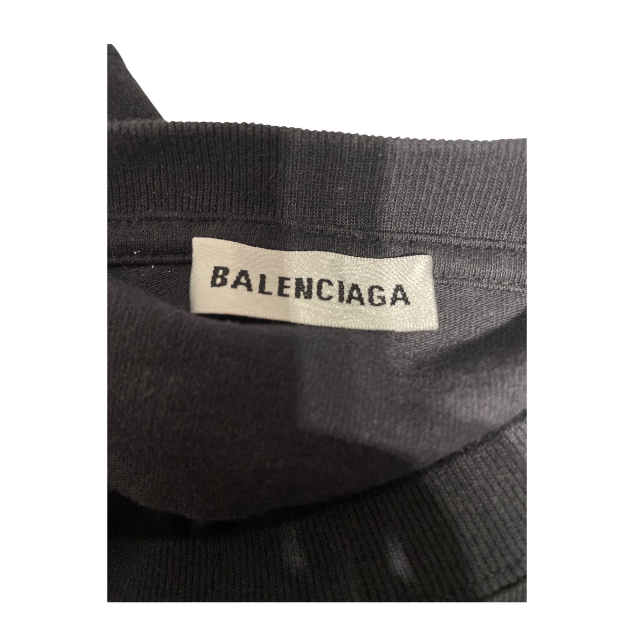 BALENCIAGA/T-Shirt/S/Graphic/Cotton/BLK/Pink Balenci logo view 3