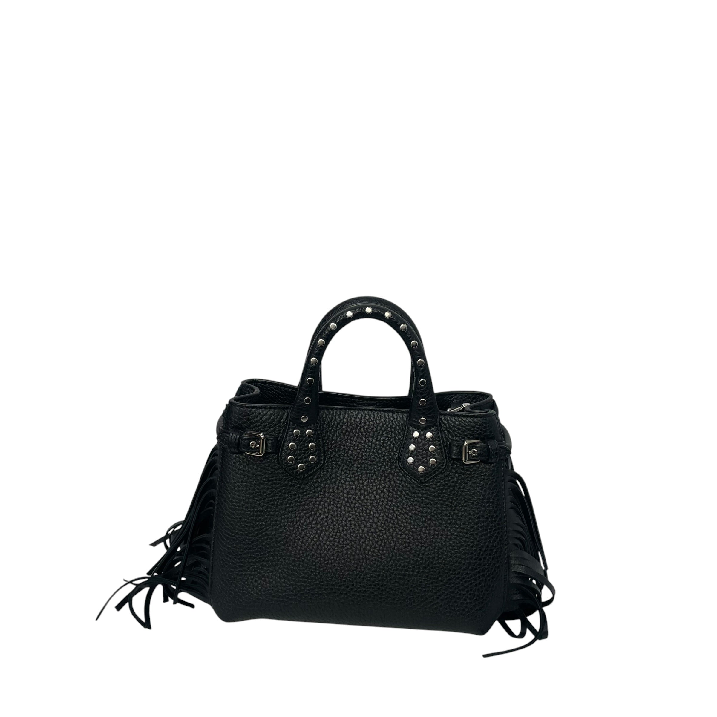 BURBERRY/Cross Body Bag/Leather/BLK/baby studded banner fringe view 2