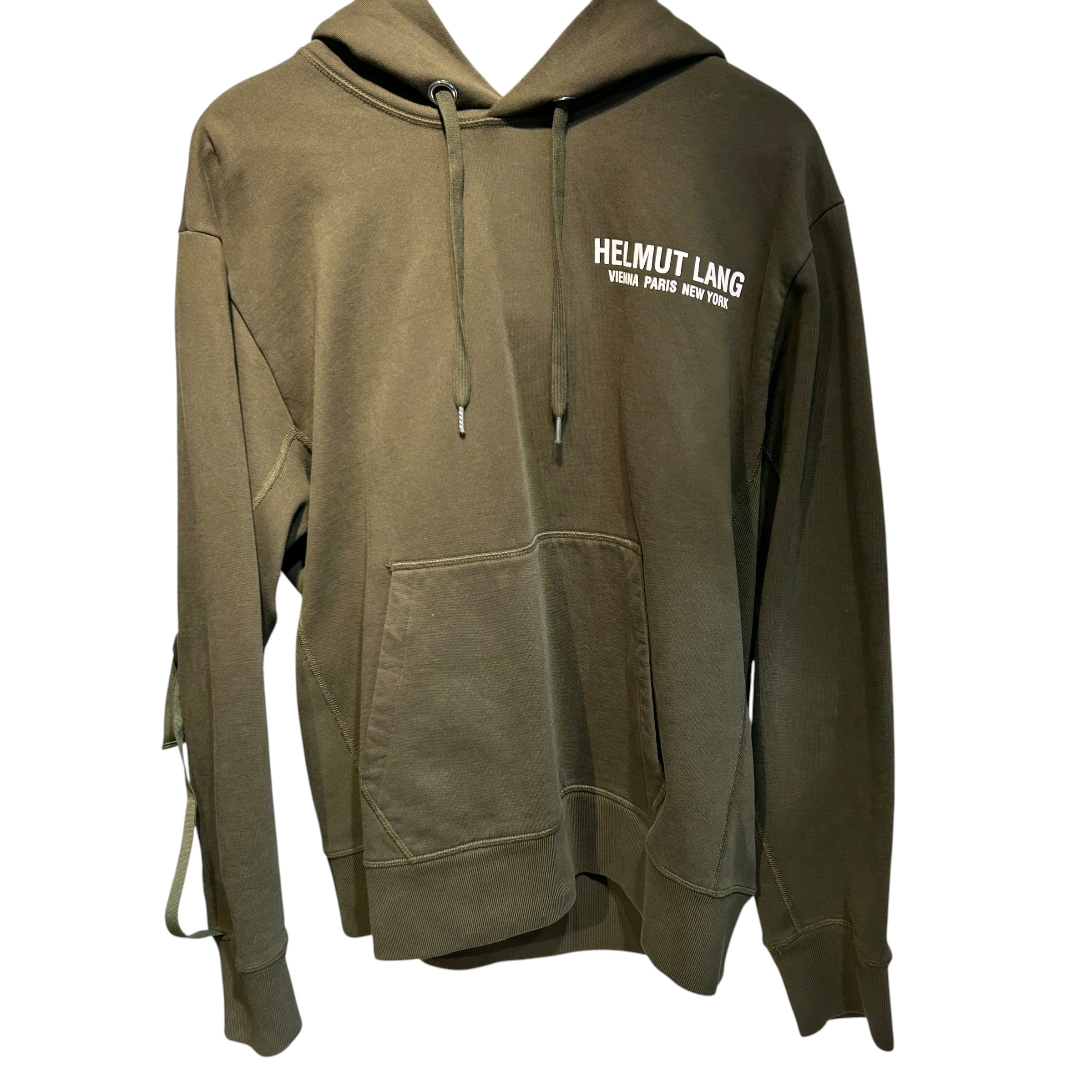 Helmut Lang/Hoodie/XL/Cotton/GRN/Sleeve Strap Hoodie view 1
