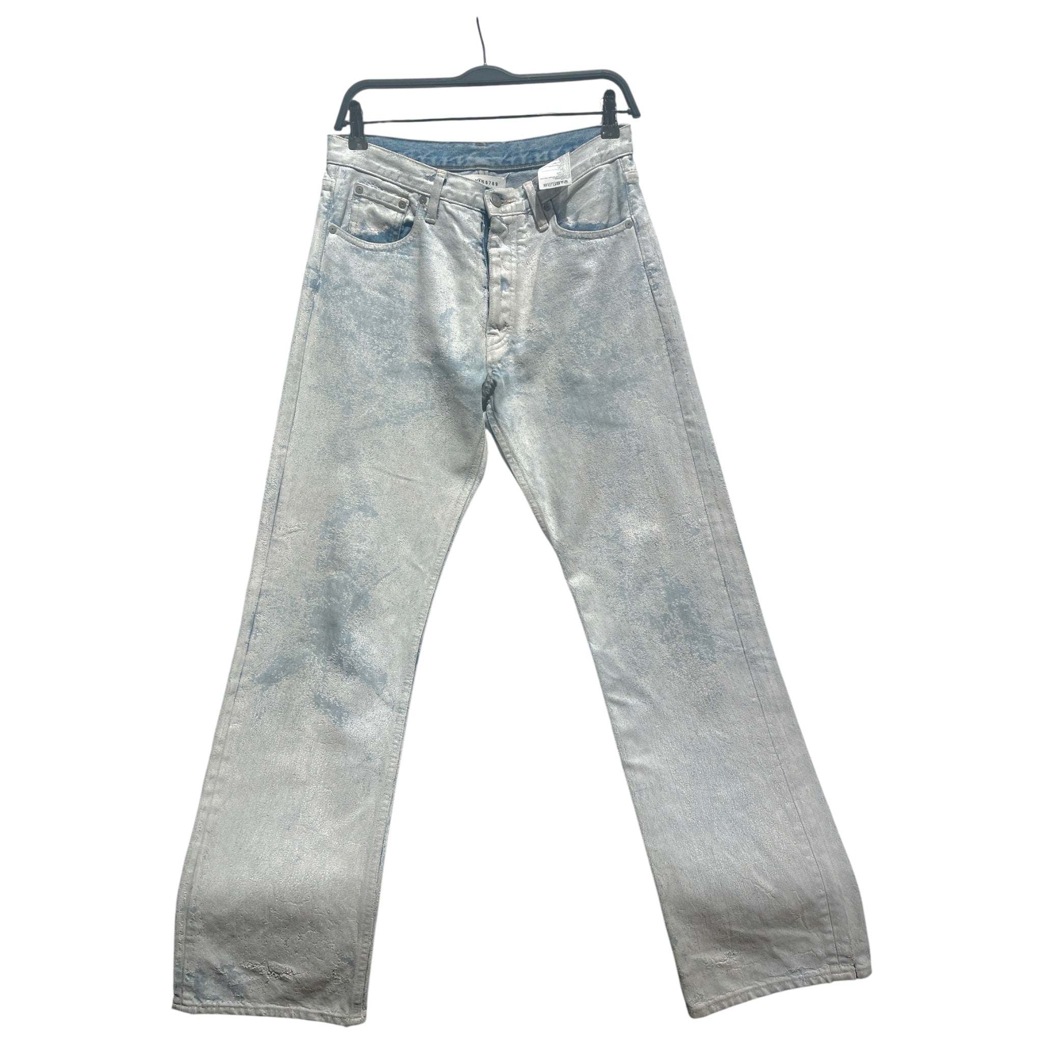 Maison Margiela/Straight Pants/38/Denim/WHT/Painted Denim Jeans view 1