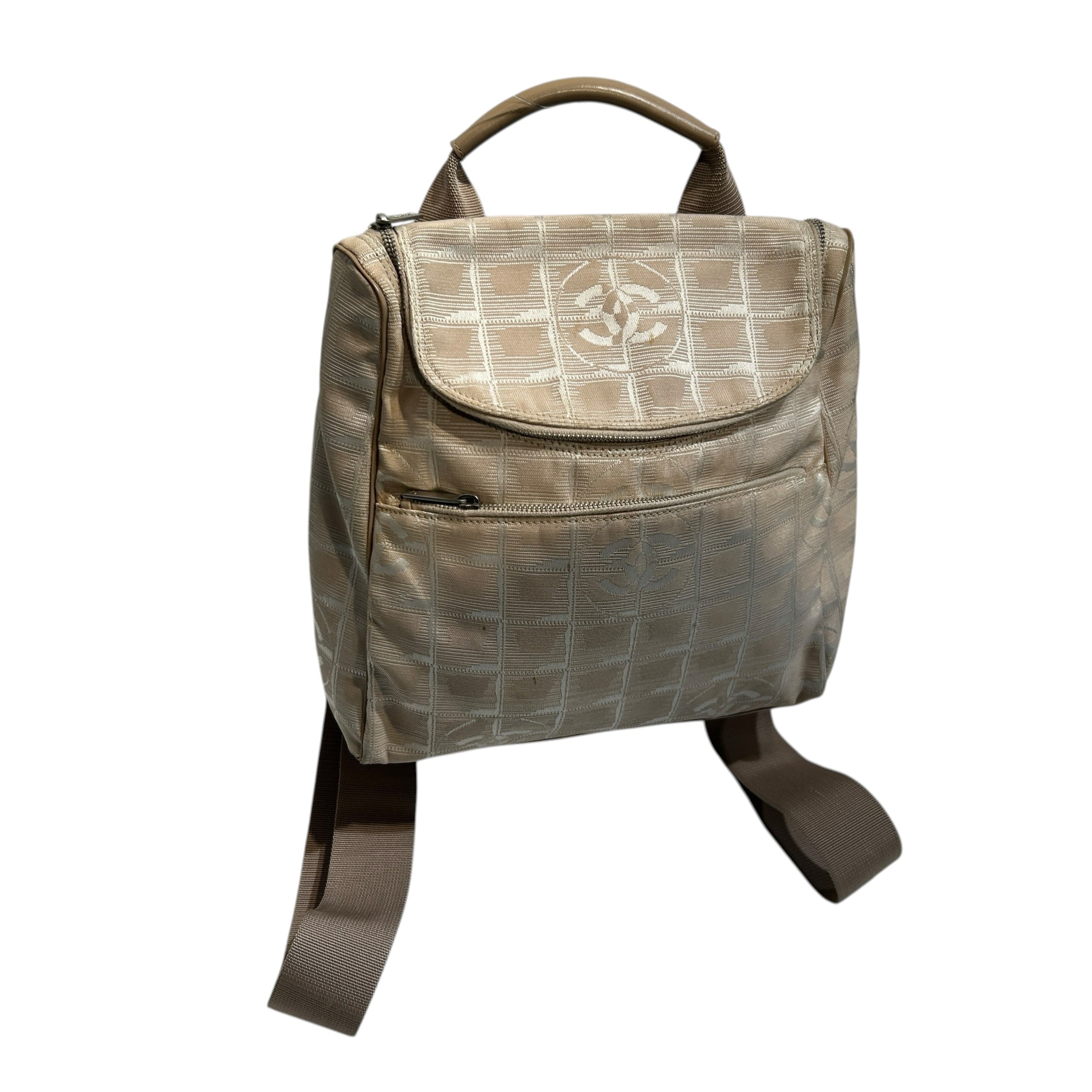 CHANEL/Bag/Monogram/Nylon/BEG/Travel Ligne view 6