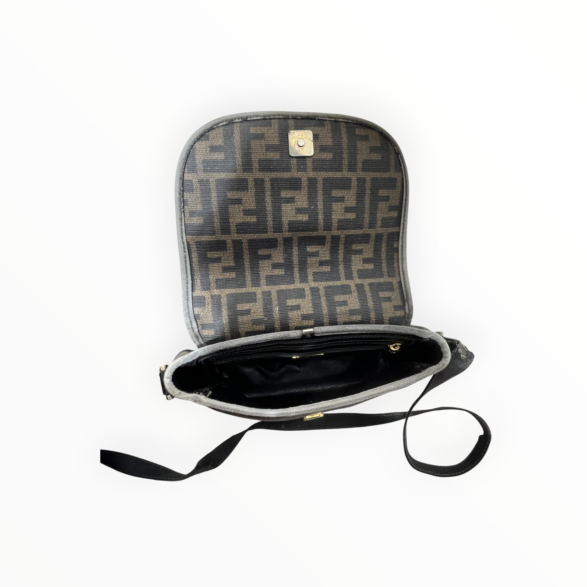 FENDI/Cross Body Bag/Leather/BRW/ZUCCA MINI MESSENGER view 7