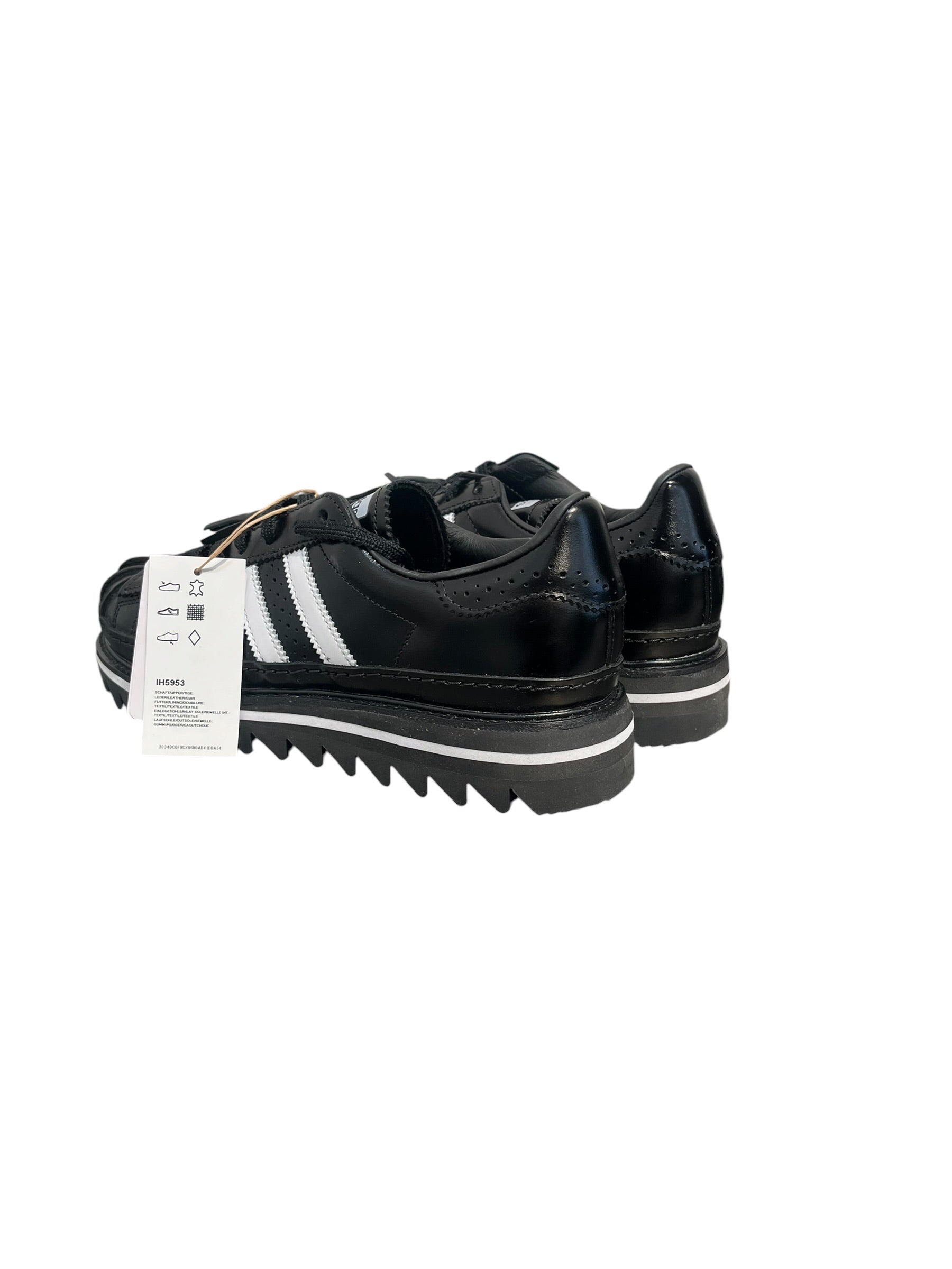 adidas/CLOT(CLOTAPPAREL)/Low-Sneakers/US 7/Leather/BLK/CREEPER TYPE SOLE view 4
