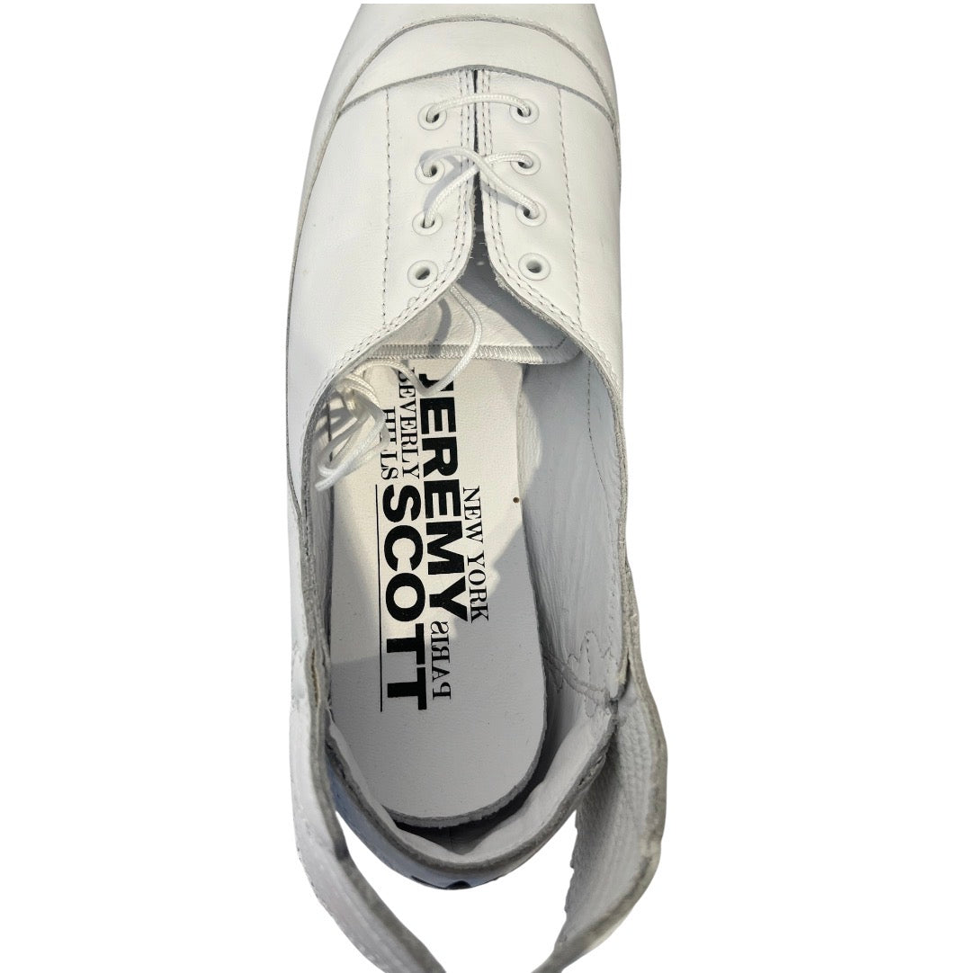 adidas/JEREMY SCOTT/Flat Shoes/US 6/Leather/WHT/Slip-on/JS WING BALLEY view 3