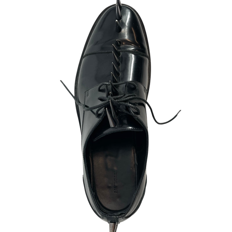 BALENCIAGA/Dress Shoes/EU 44/Leather/BLK/SPIKED DRESS SHJOES