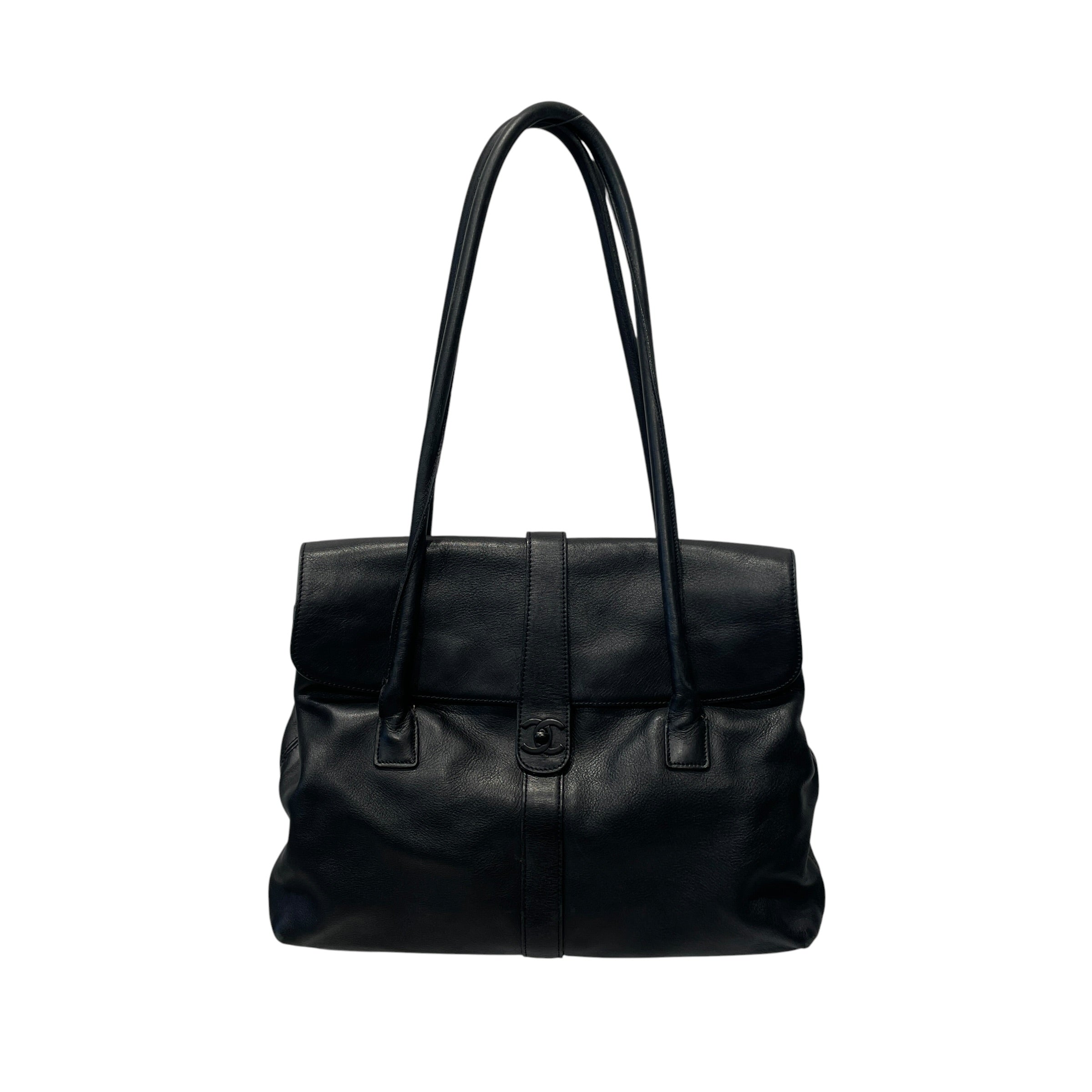 CHANEL/Bag/Leather/BLK/TURNLOCK CC FLAP view 1