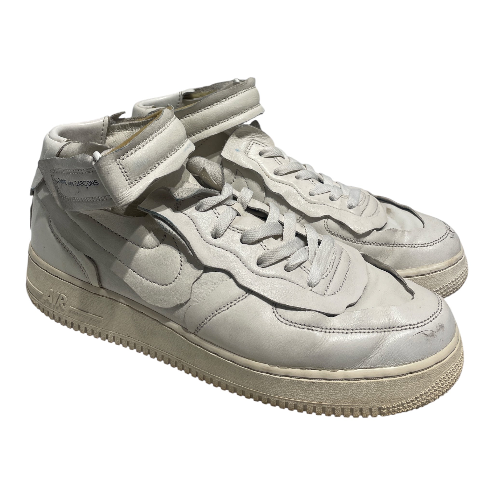 NIKE/Hi-Sneakers/US 10.5/Leather/WHT/cdg af1 mid view 1