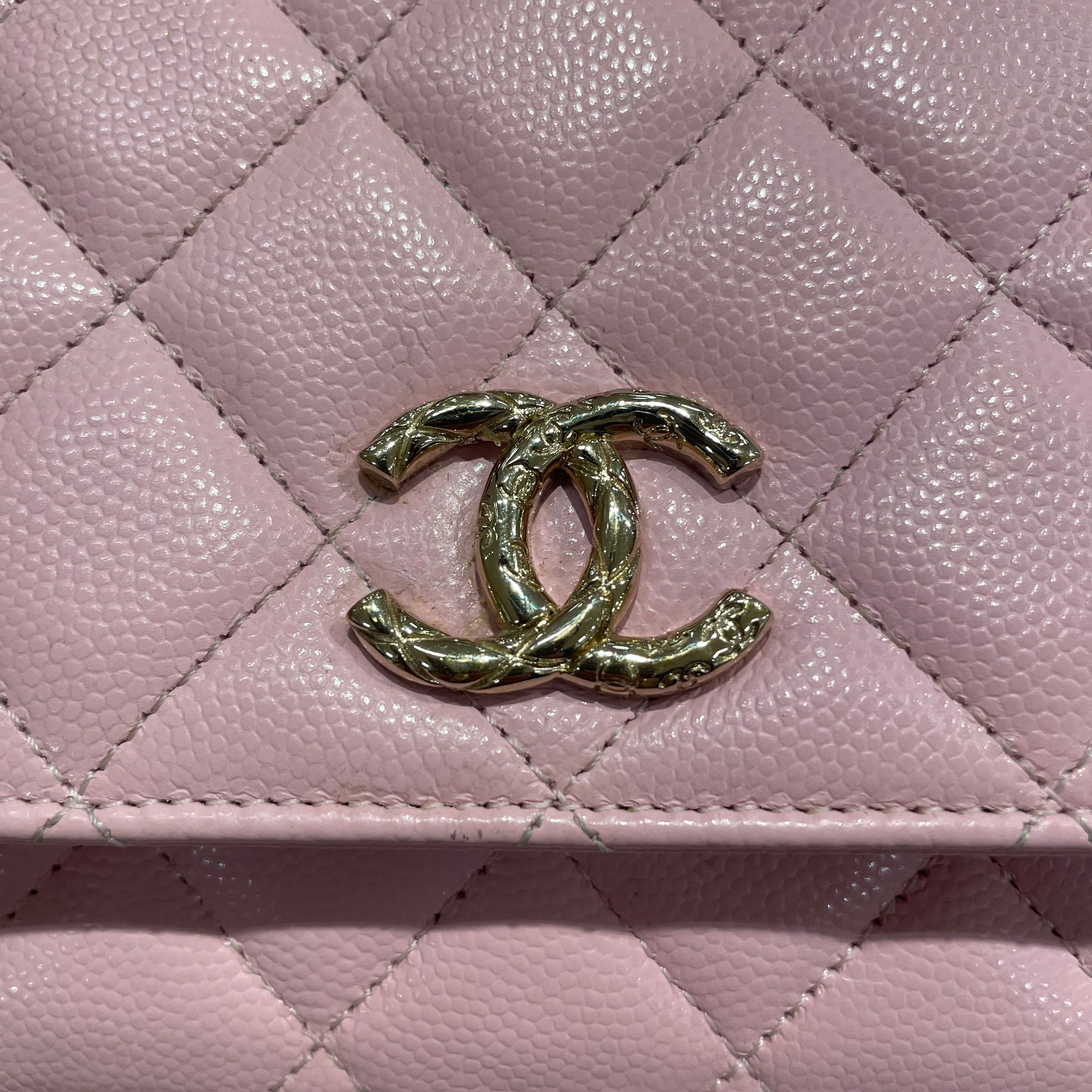 CHANEL/Cross Body Bag/PNK/wallet on chain pink caviar view 7