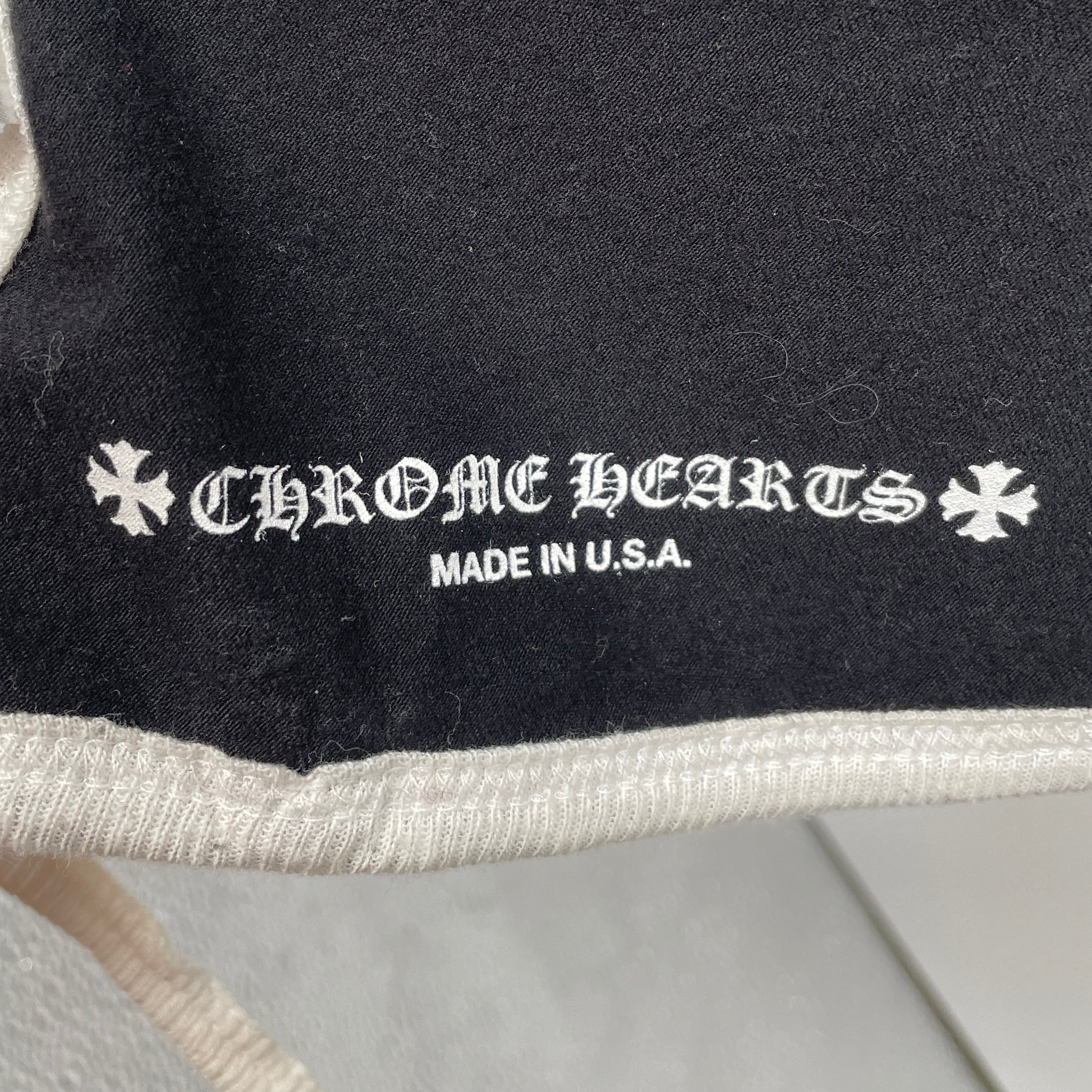 CHROME HEARTS/SL Cut & Sew/Graphic/Cotton/BLK/heart graphic tie halter top view 3