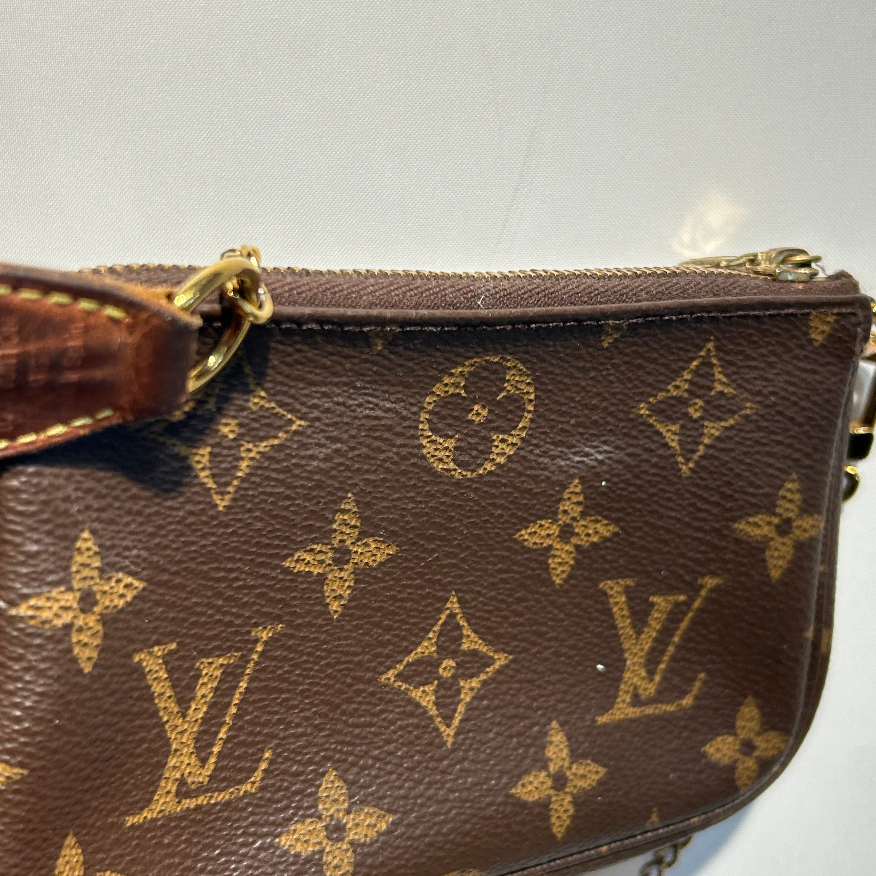 LOUIS VUITTON/Bag/Monogram/Leather/BRW/Zip Pouch Wristlet view 12