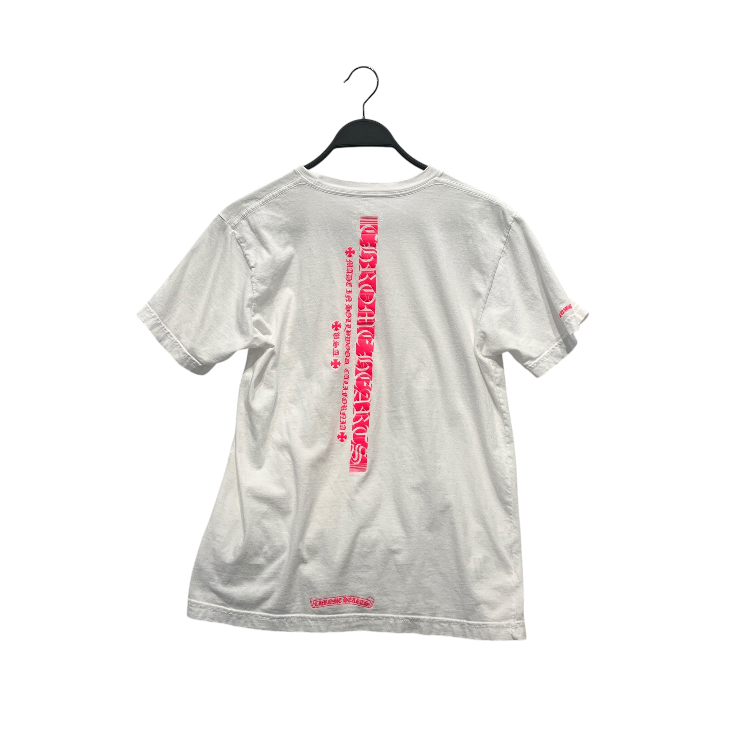 CHROME HEARTS/T-Shirt/M/Cotton/WHT/Graphic/made in hollywood pink view 2