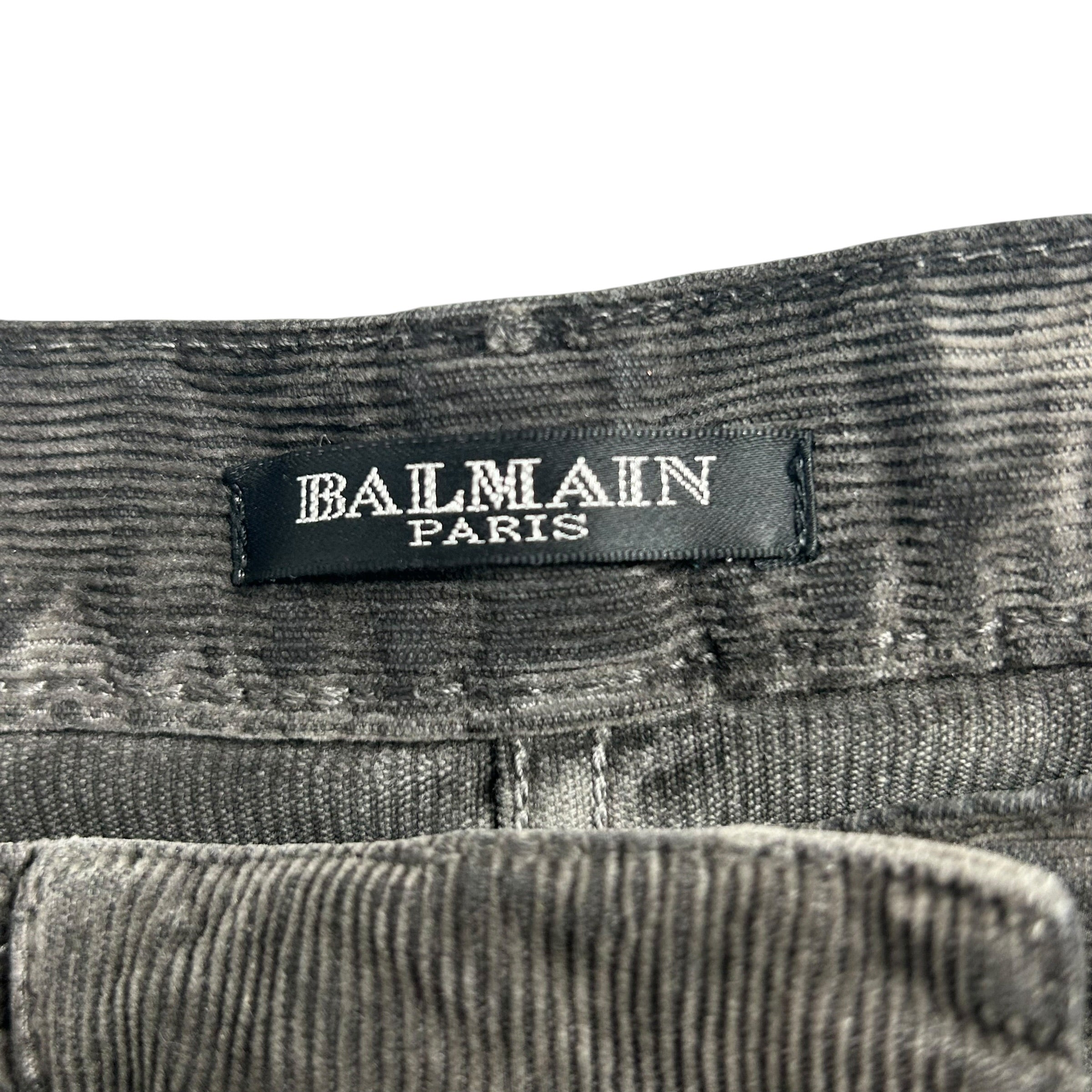 BALMAIN/Skinny Pants/L/Cotton/BLK/5303 689B view 3