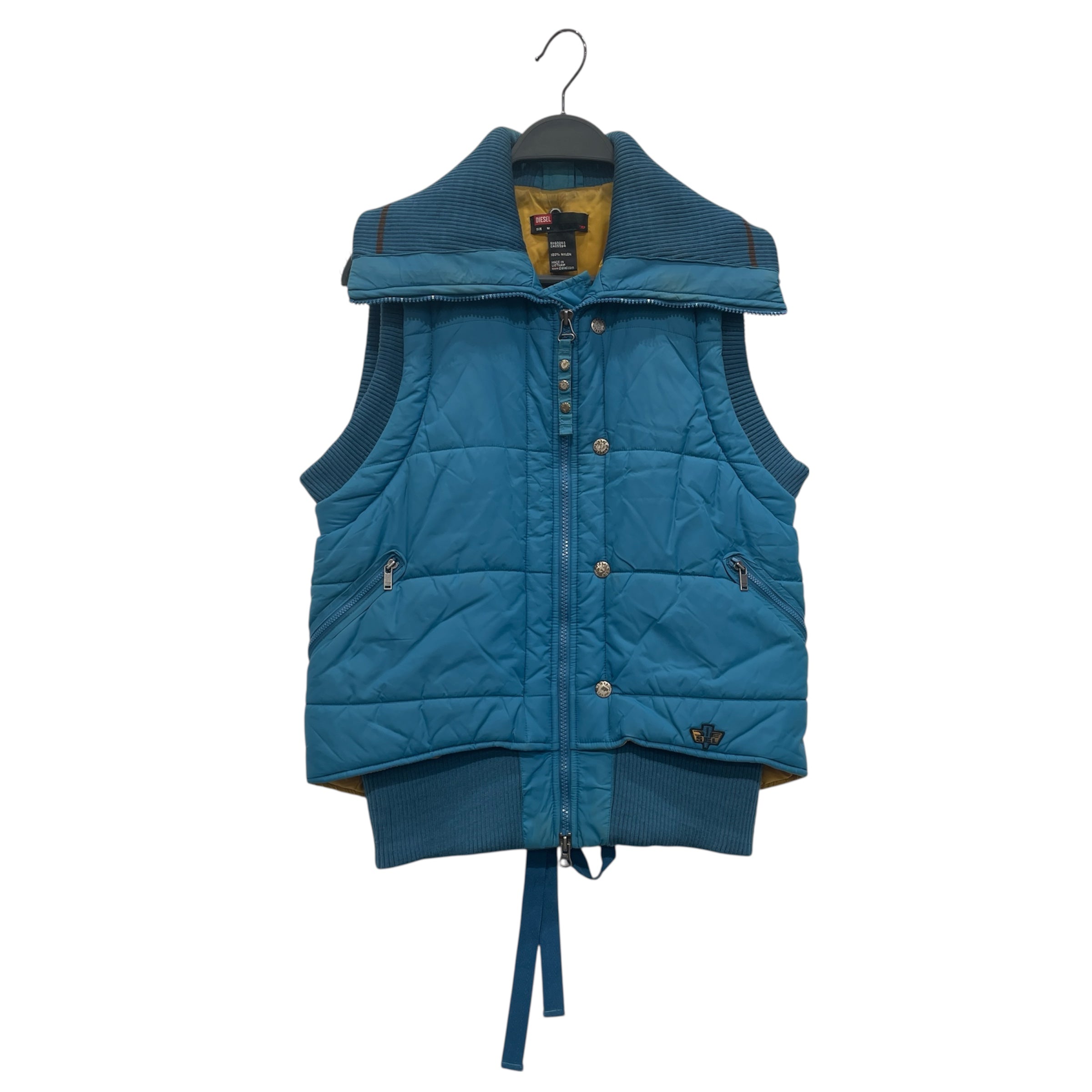 DIESEL/Puffer Vest/M/Nylon/BLU/TURTLENECK SKI VEST view 1
