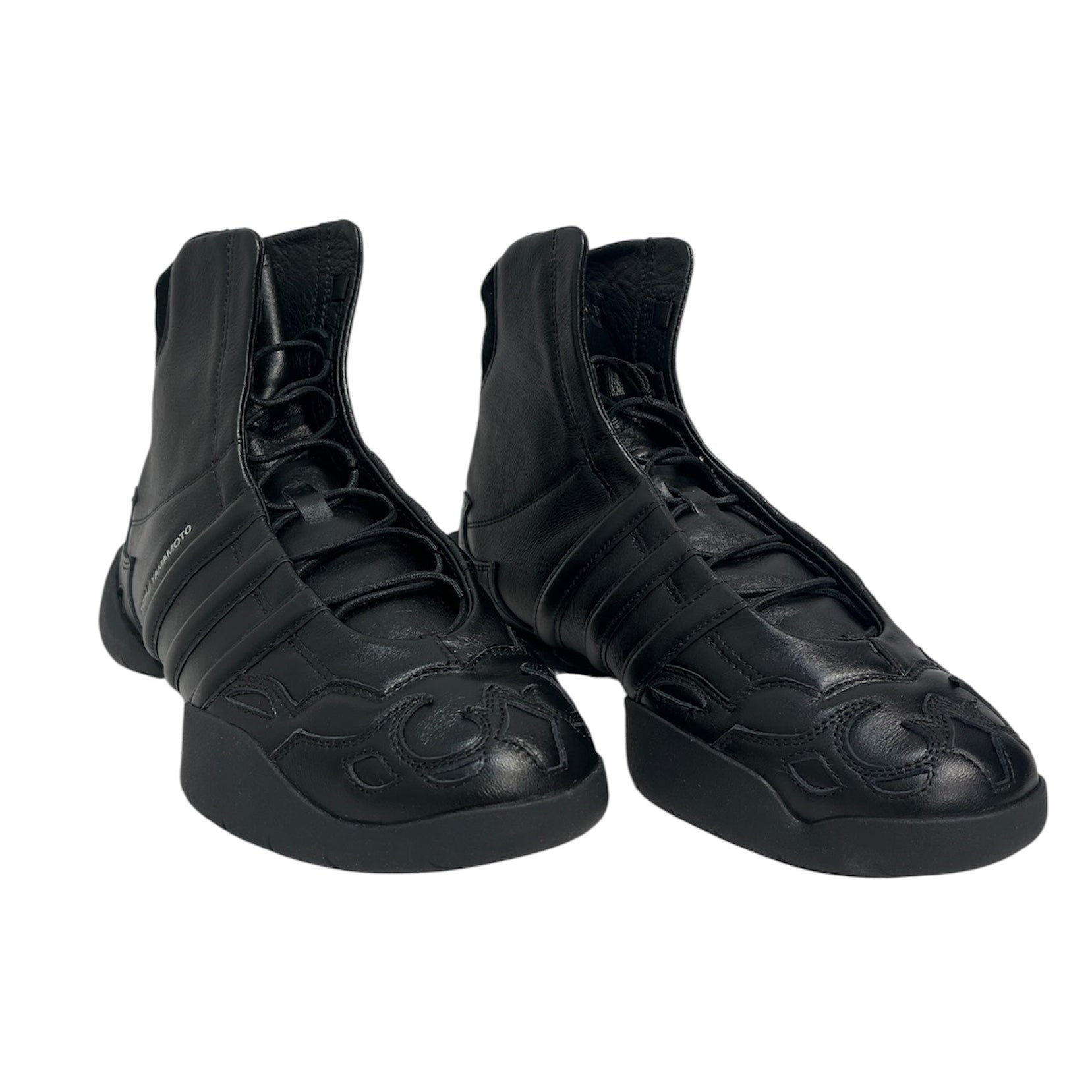 Y-3/Hi-Sneakers/US 8.5/Leather/BLK/Y-3 2002 HI TOP SNEAKER view 1