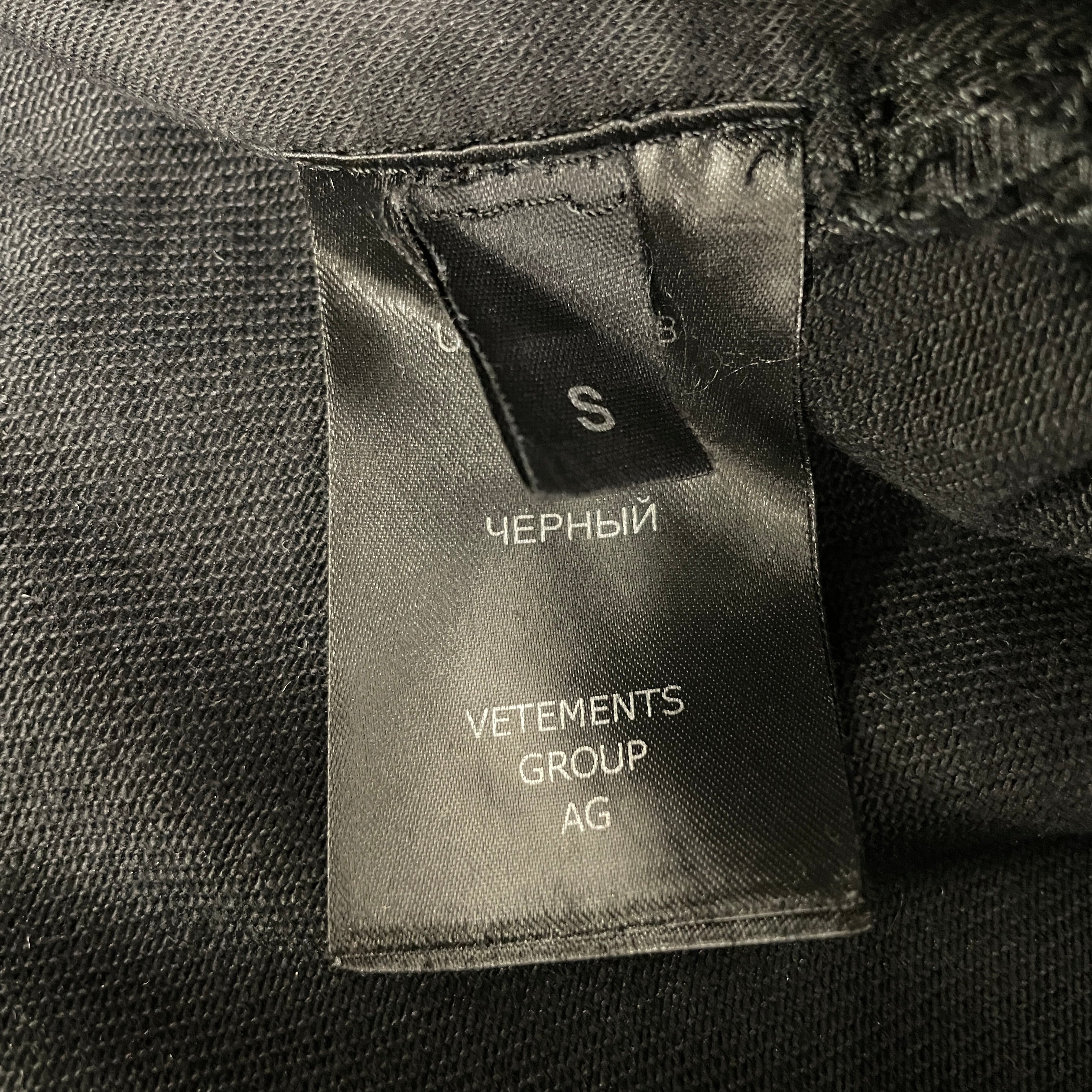 VETEMENTS/Cargo Pants/S/Denim/BLK/DETATCHABLE view 6