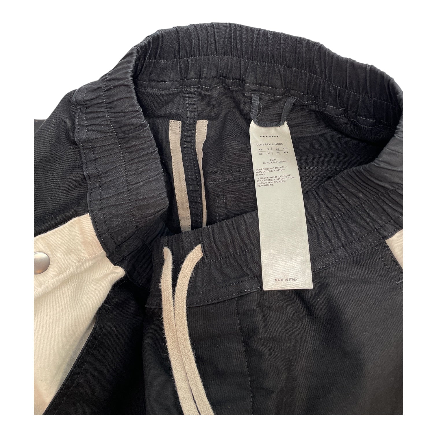 RICK OWENS DRKSHDW/Pants/XS/Cotton/BLK/EASY PUSHER PANTS view 3