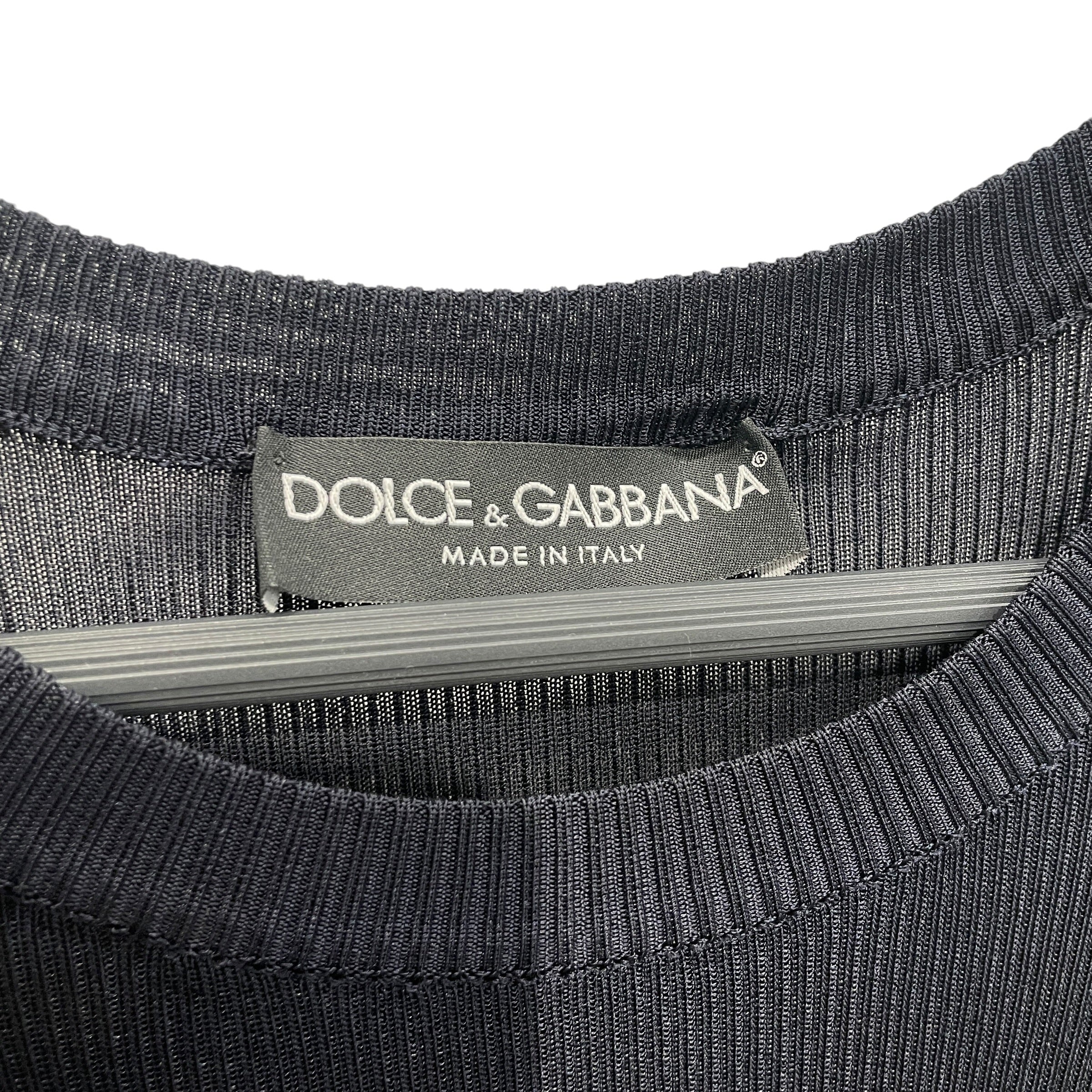 DOLCE&GABBANA/Camisole/NVY/RIBBED SL TOP view 3
