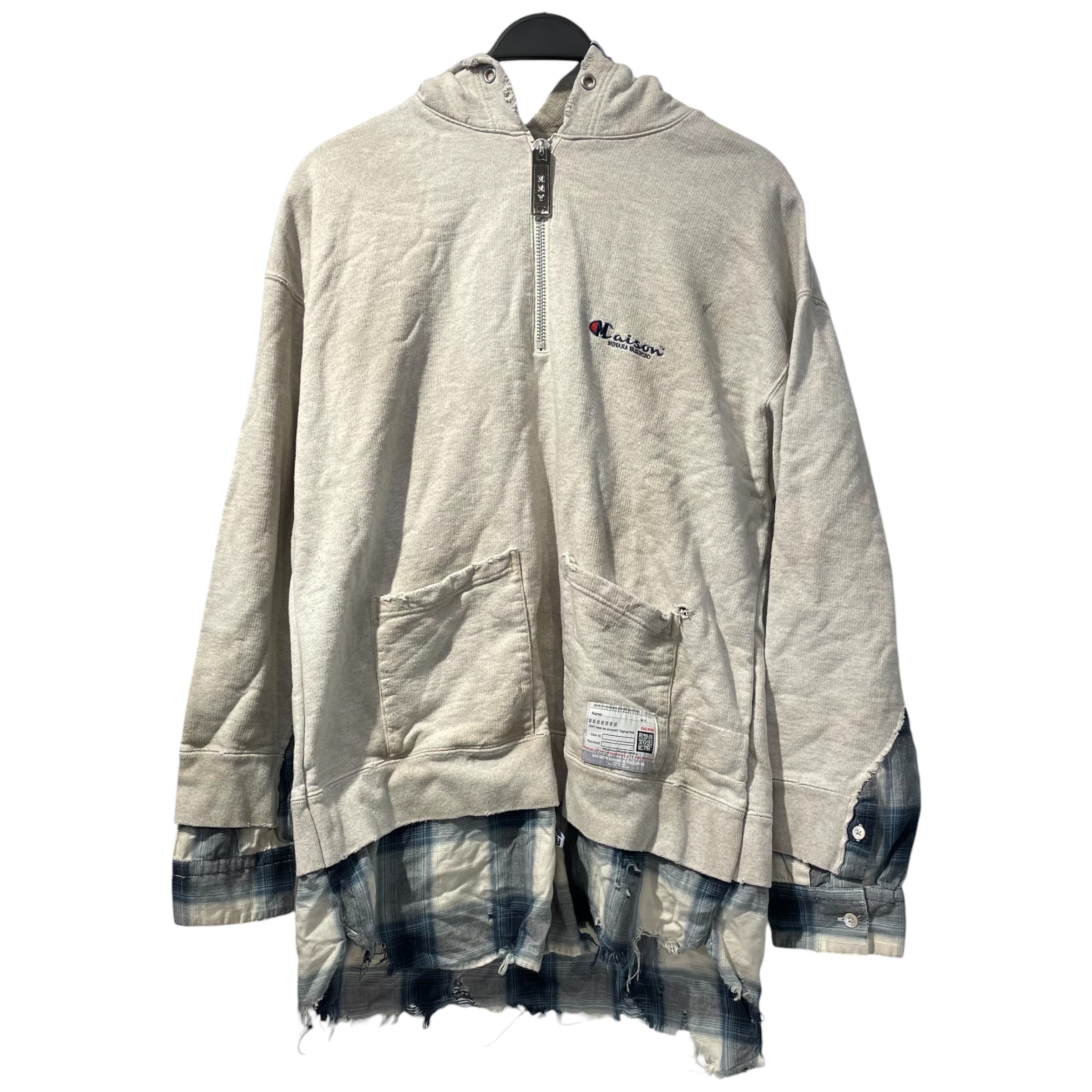Maison Mihara Yasuhiro/Hoodie/48/Cotton/WHT/ view 1