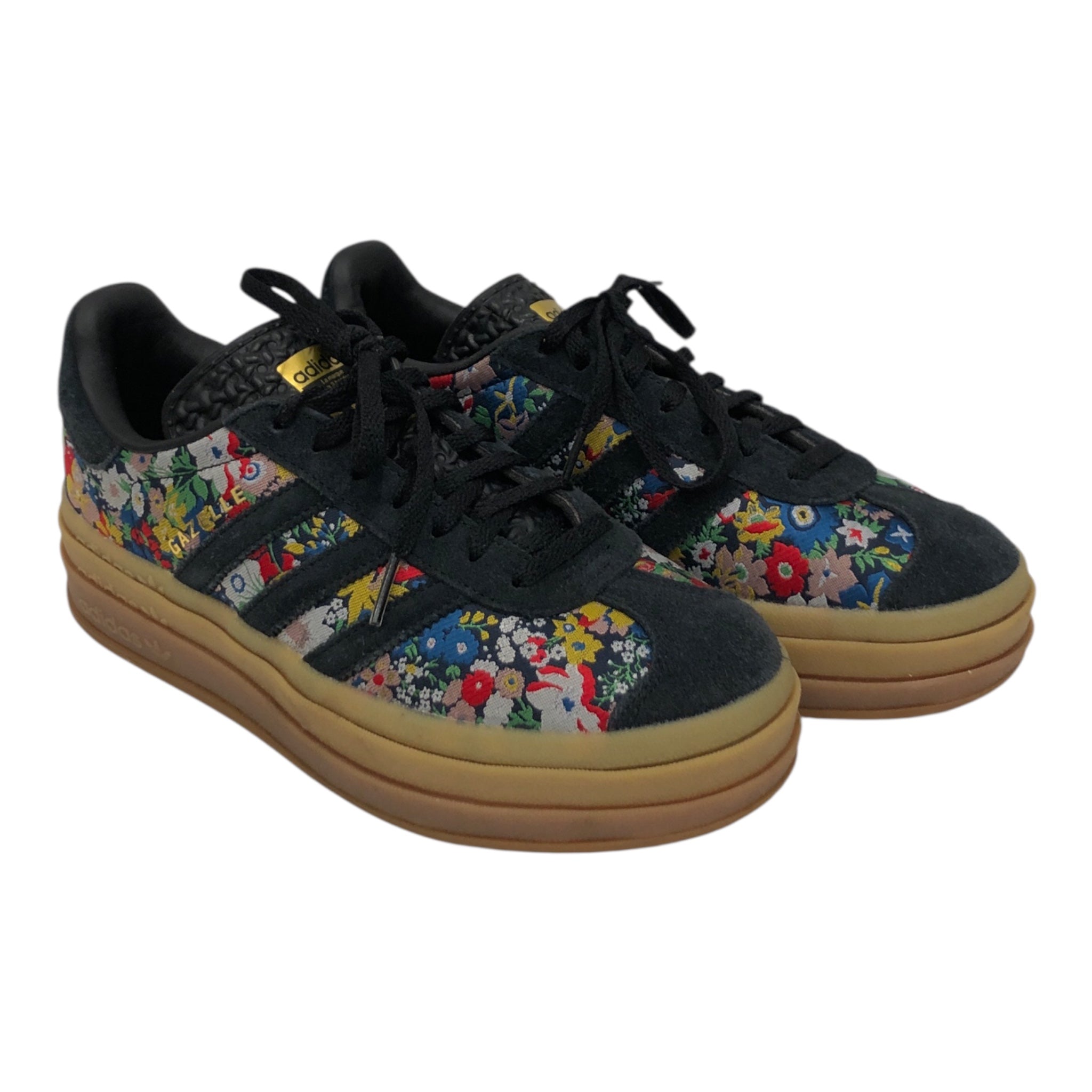 adidas/Low-Sneakers/US 8/Floral Pattern/Suede/BLK/LIBERTY LONDON GAZELLE BOLD view 2