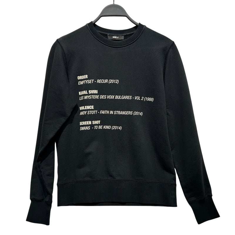 Yang Li/Sweatshirt/M/Cotton/BLK/