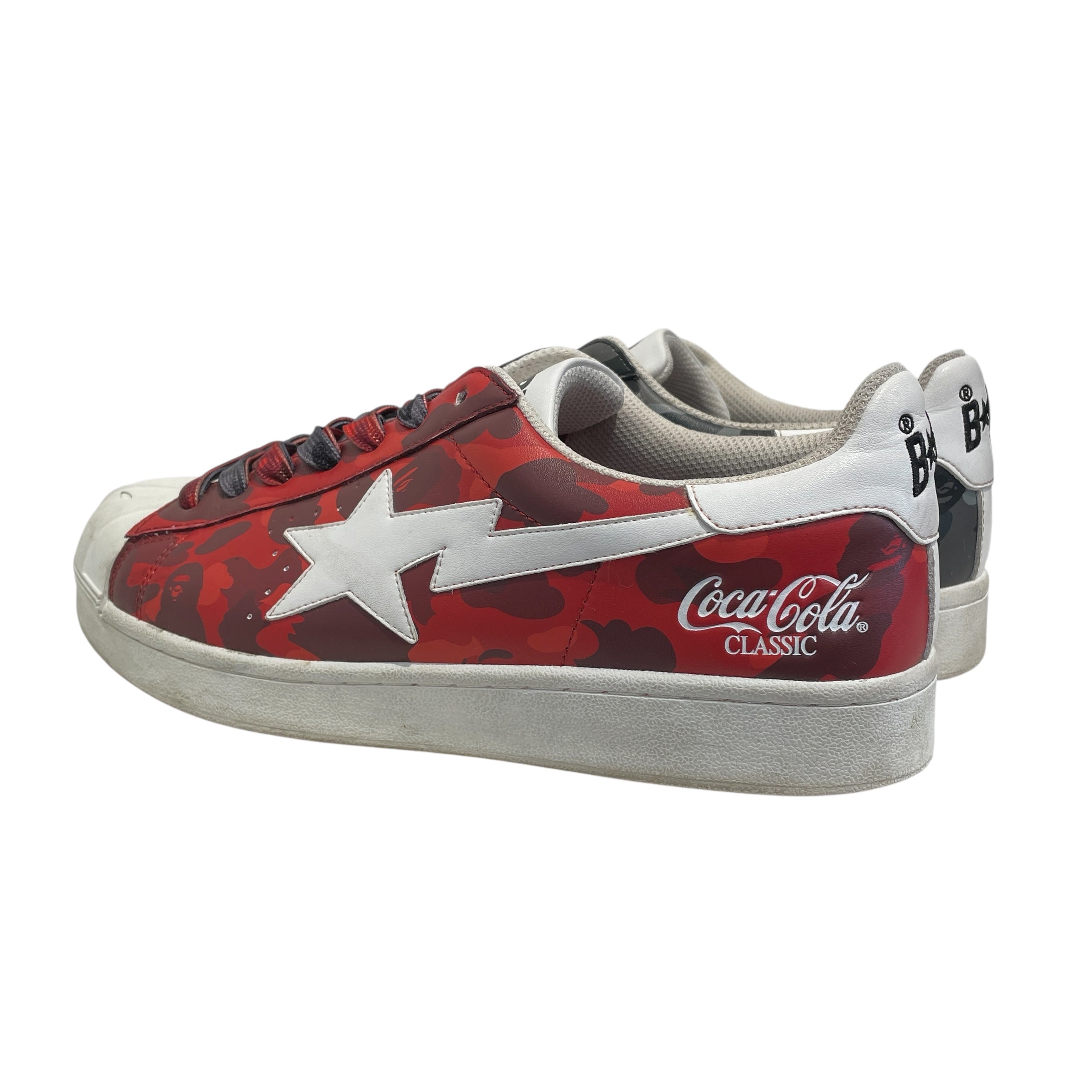 BAPE STA!/Coca･Cola/Low-Sneakers/US 9.5/Camouflage/Leather/MLT/Skull Sta Multicolor view 2