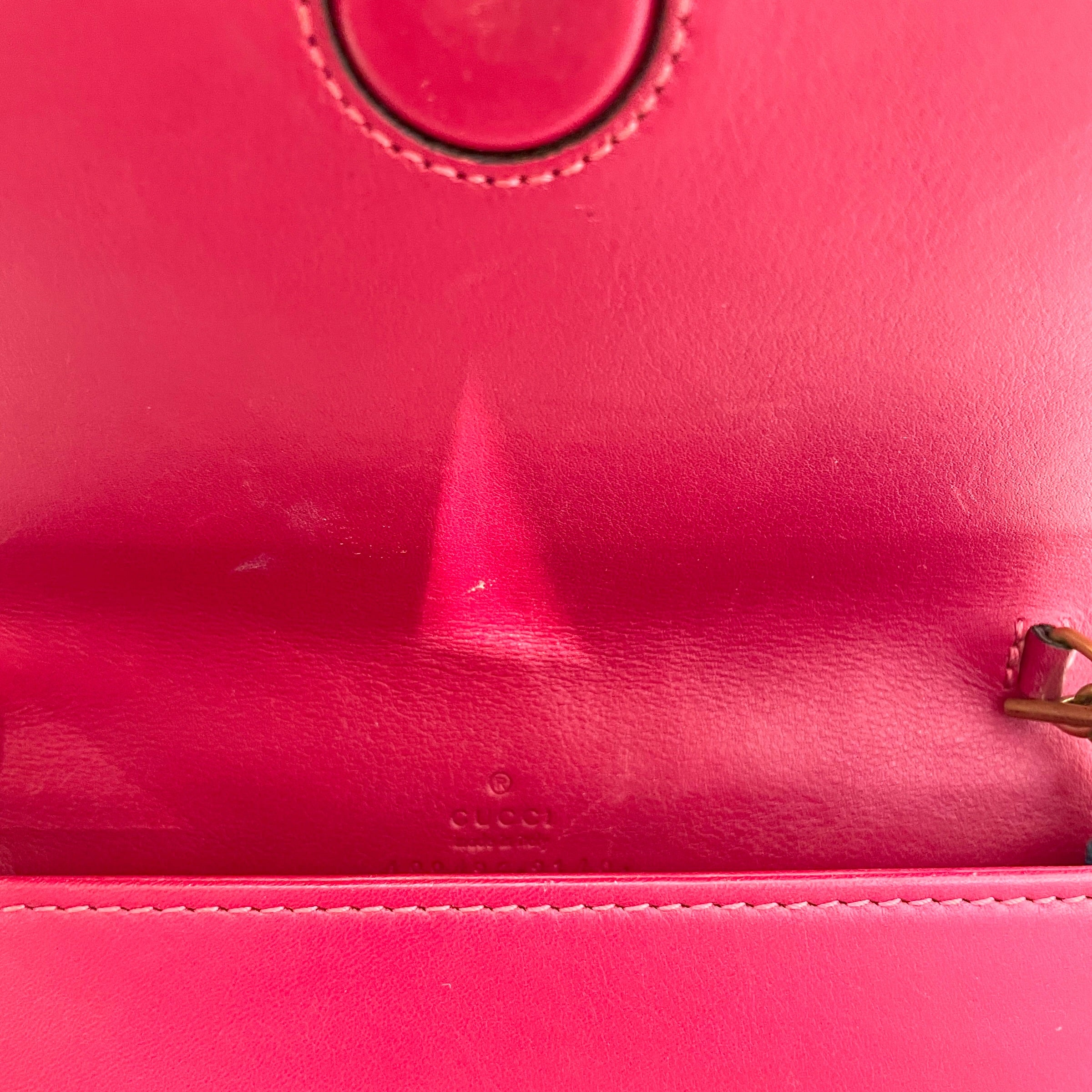 GUCCI/Cross Body Bag/Floral Pattern/Suede/PNK/GG Marmont Matelasse Love Bag view 7