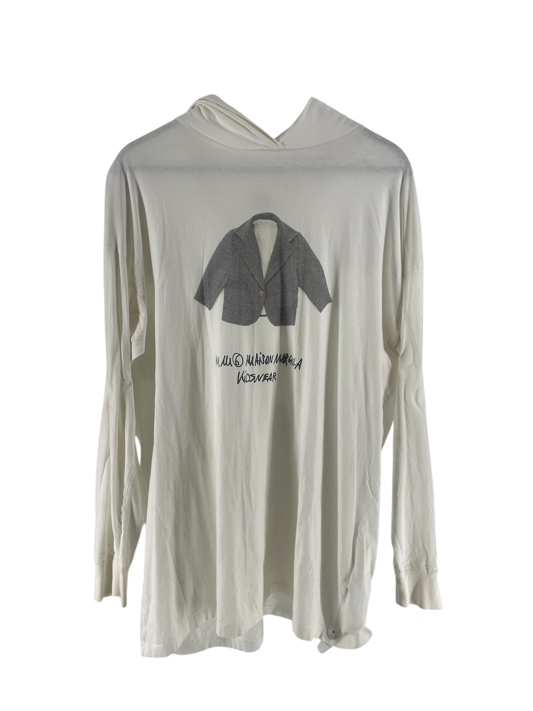 MM6/LS T-Shirt/M/Cotton/WHT/LAYERED BOTTON DOWN view 1