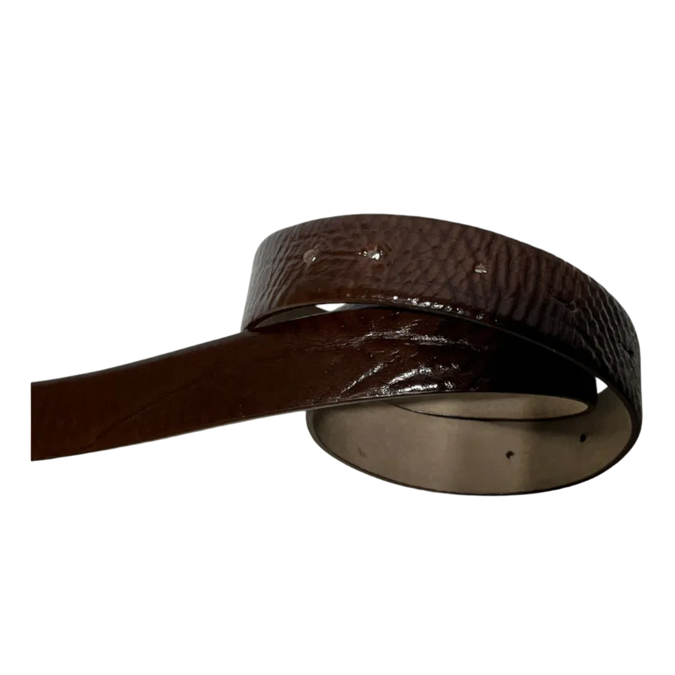 BRUNELLO CUCINELLI/Belt/Leather/BRW/L's/textured leather view 2