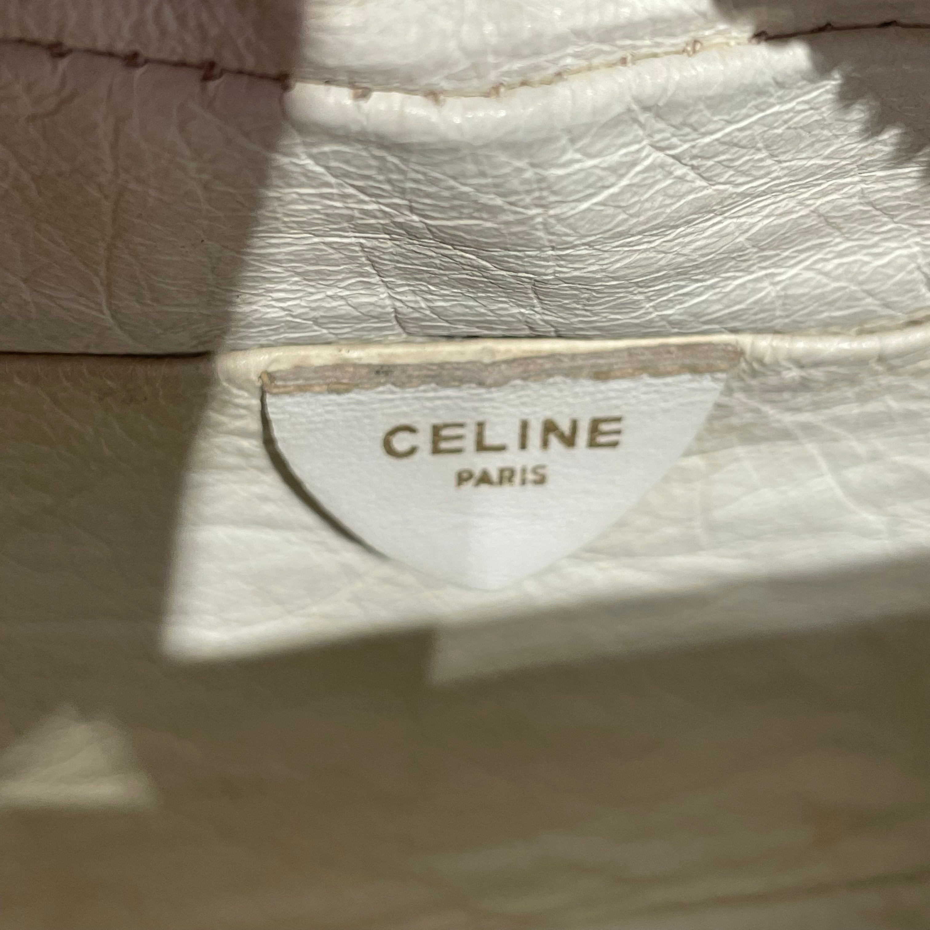 CELINE/Cross Body Bag/Leather/WHT/LEATHER BAG view 4