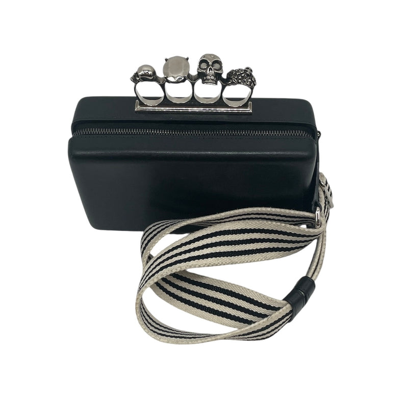 Alexander McQueen/Hand Bag/Leather/BLK/BRASS KNUCKLE