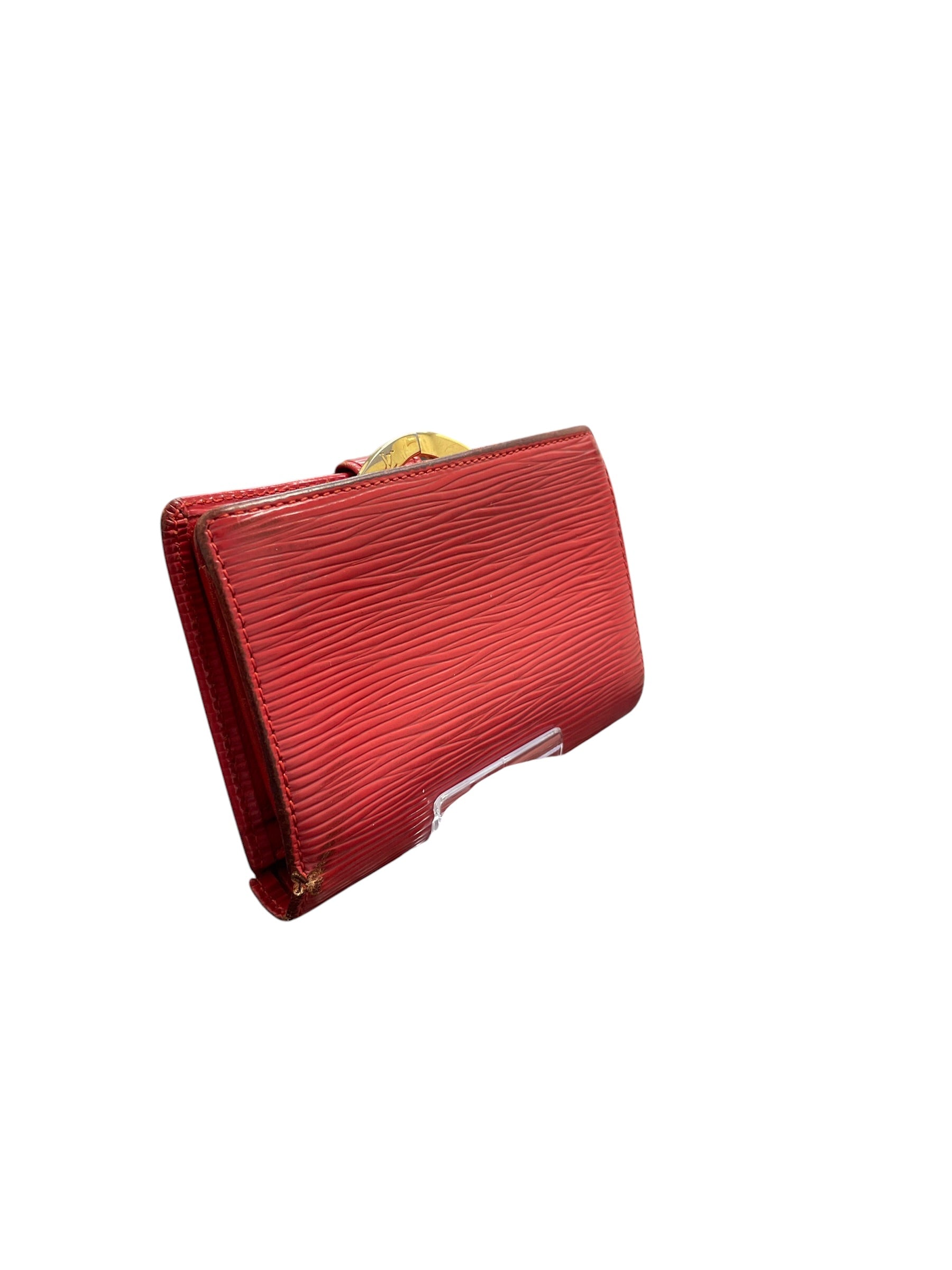 LOUIS VUITTON/Bifold Wallet/Leather/RED/PORTEFEUILLE/EPI/FRENCH view 1