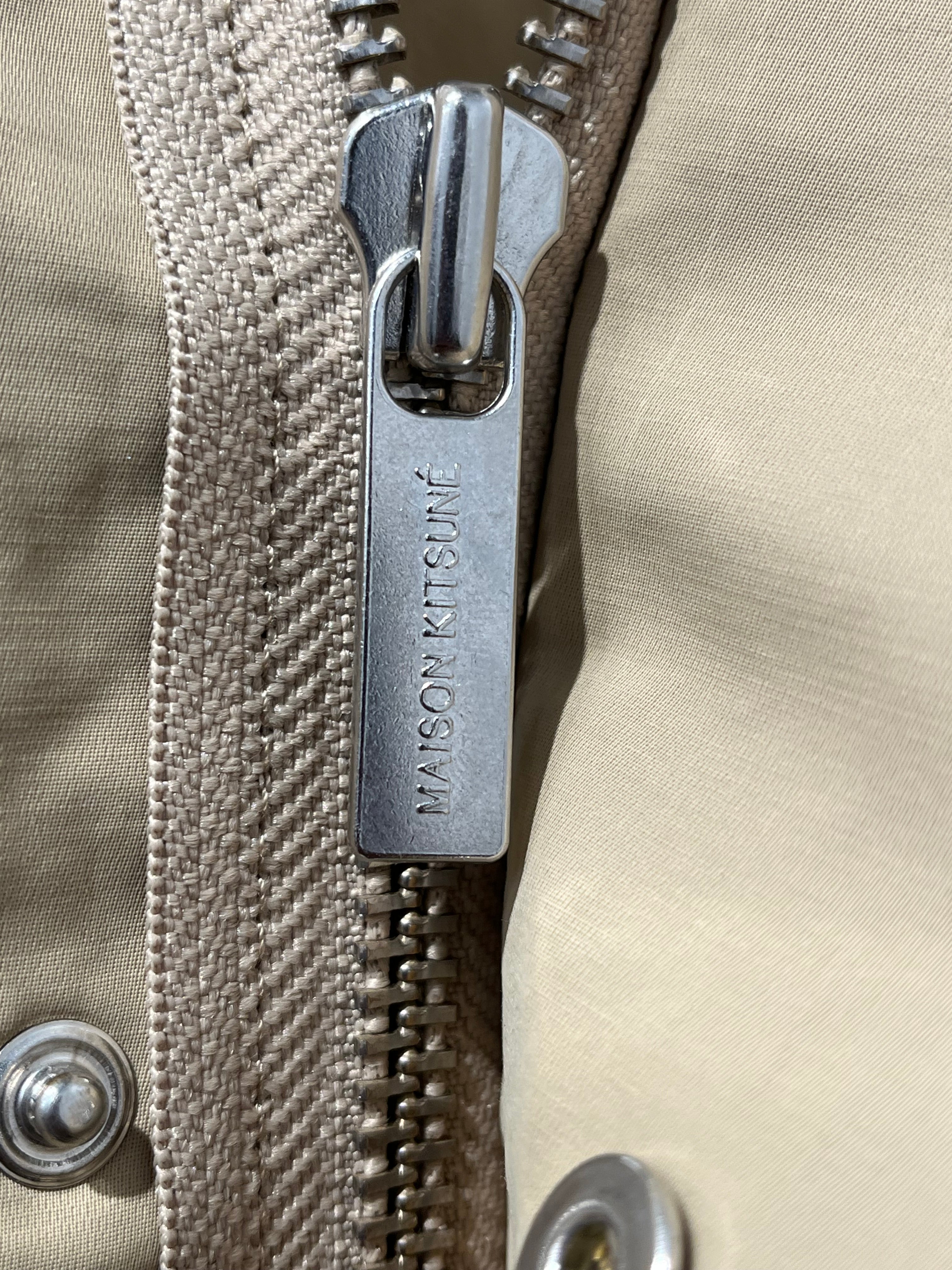 MAISON KITSUNE/Coat/M/Cotton/BEG/SCOOTERS ON INSIDE LINING view 5