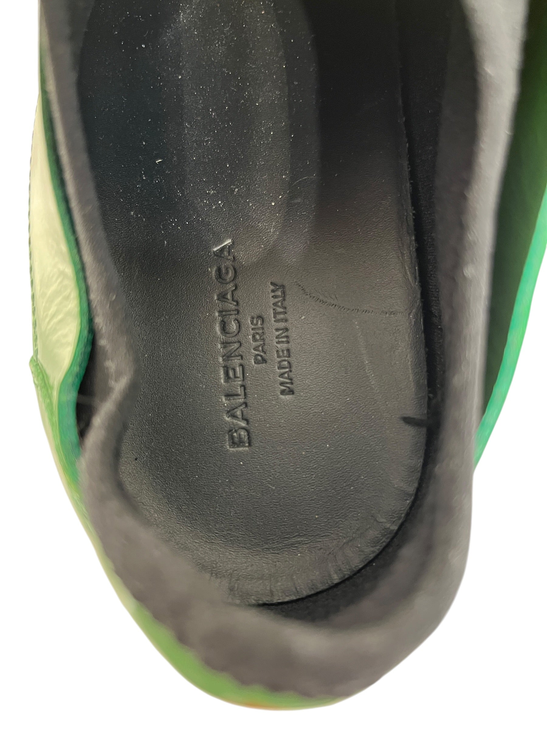 BALENCIAGA/Low-Sneakers/EU 41/Cotton/GRN/black green balenci runner view 3