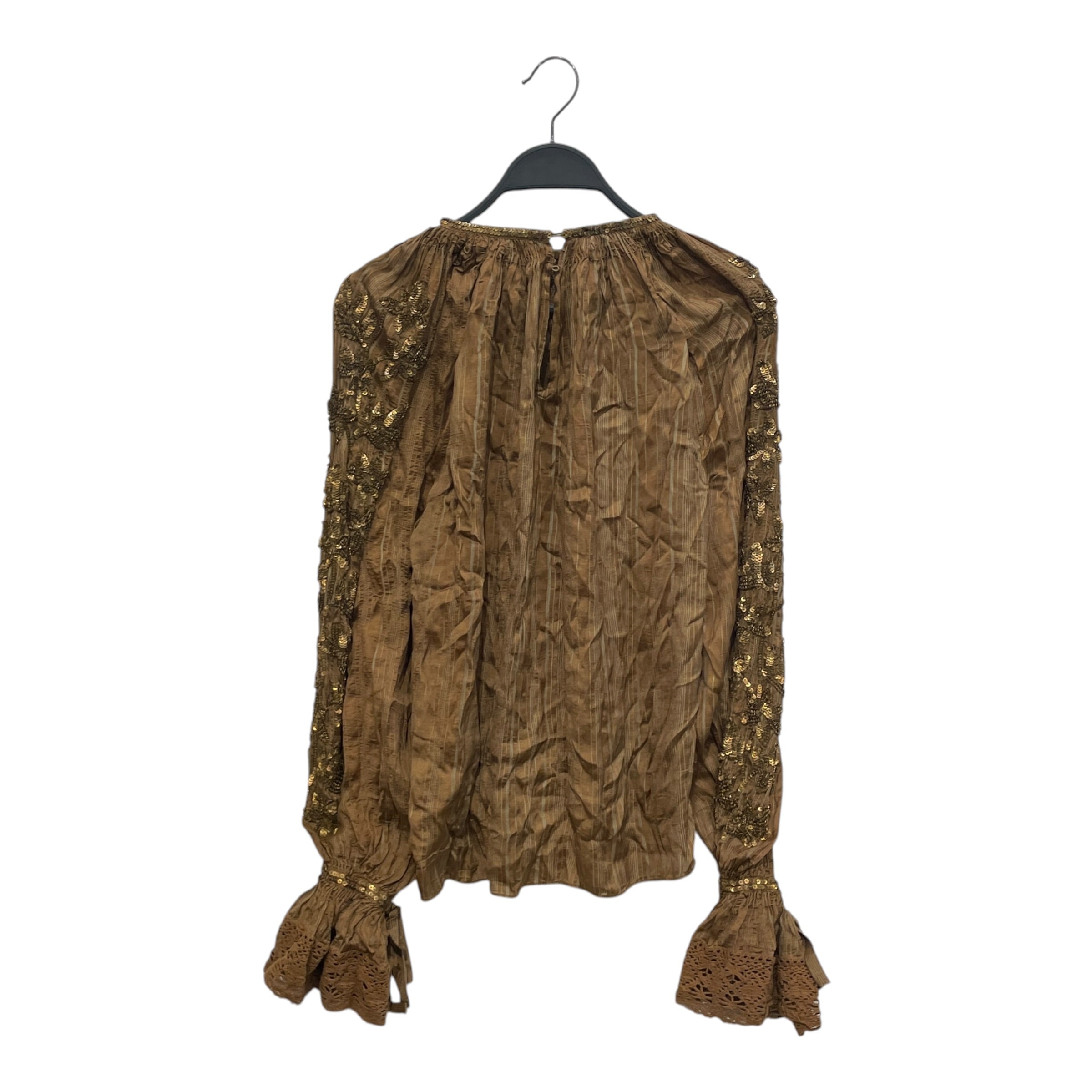 Ulla Johnson/LS T-Shirt/8/Stripe/GLD/METAL SEQUINS ON SLEEVES view 2