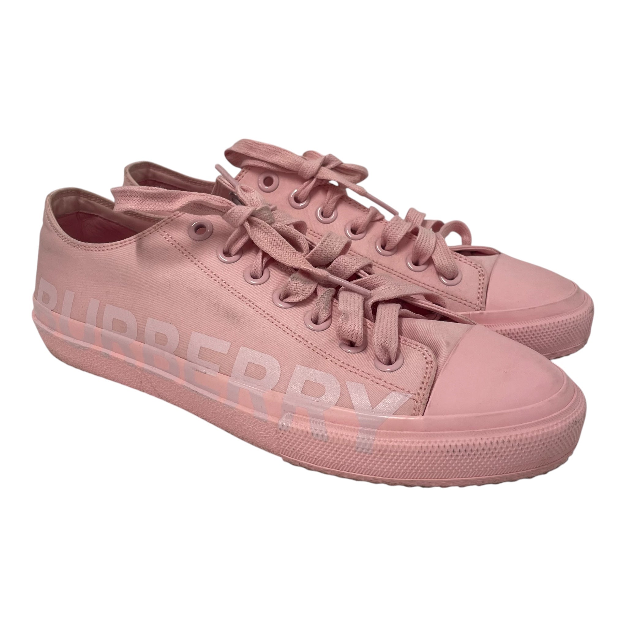BURBERRY LONDON/Low-Sneakers/US 8.5/Cotton/PNK/LARKHALL CANVAS SNEAKERS view 1