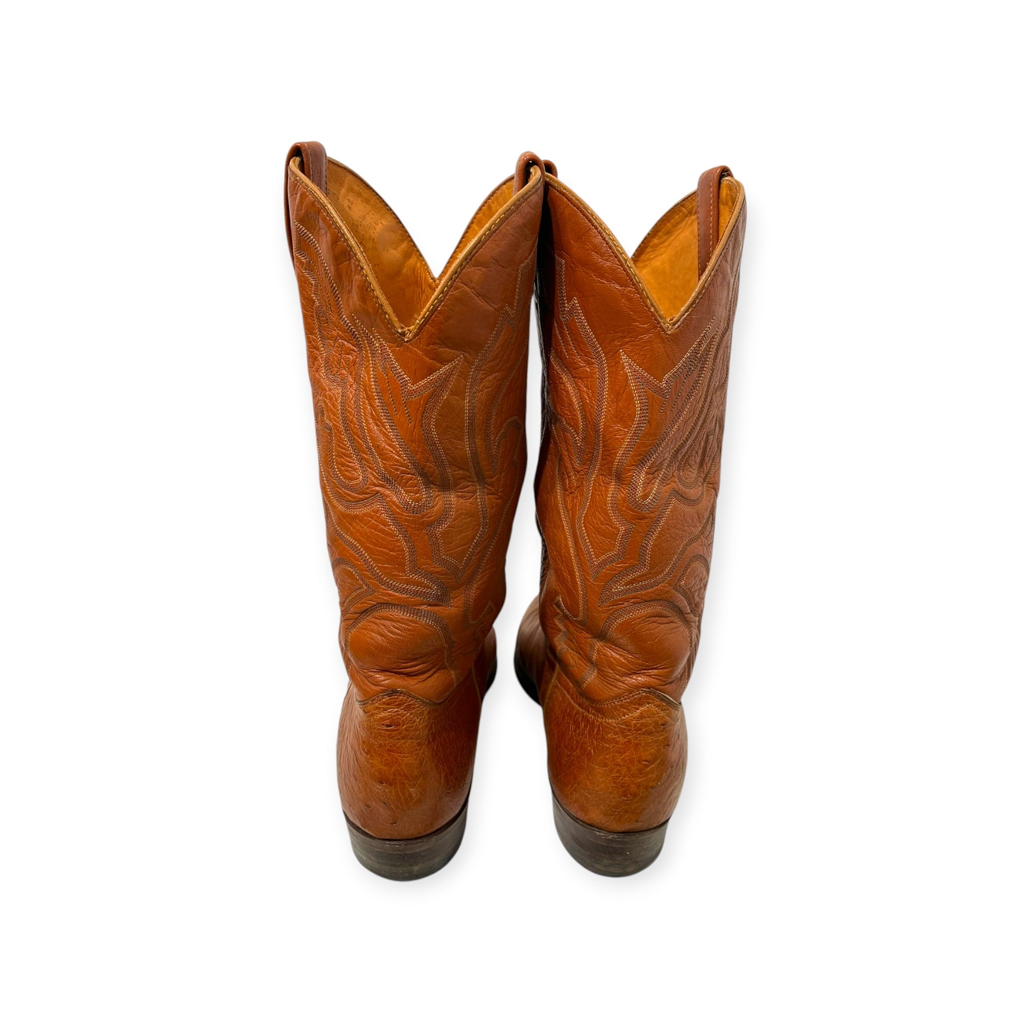 Vintage/Cowboy Boots/US 10/Leather/BRW/COGNAC OSTRICH QUILL view 4