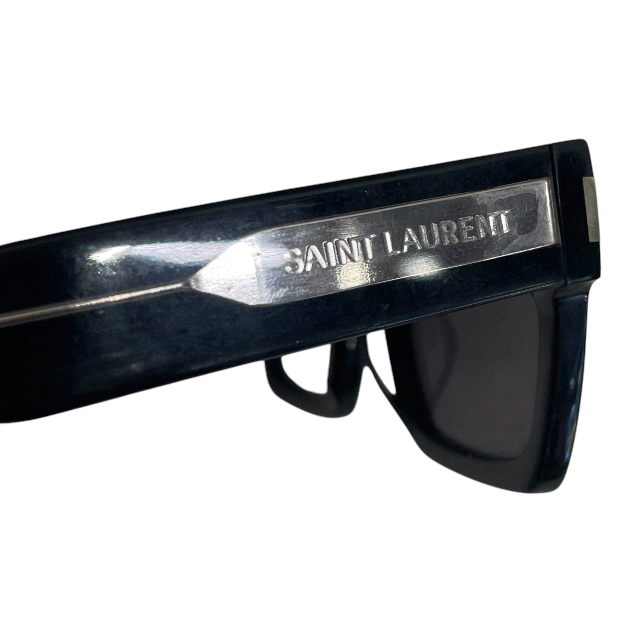 SAINT LAURENT/Sunglasses/Plastic/BLK/SL572 SQUARE FRAME SILVER TRIM view 3