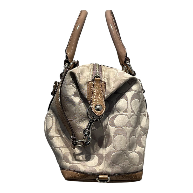 COACH/Hand Bag/Monogram/Cotton/CML/grey/purple cotton – 2nd STREET USA