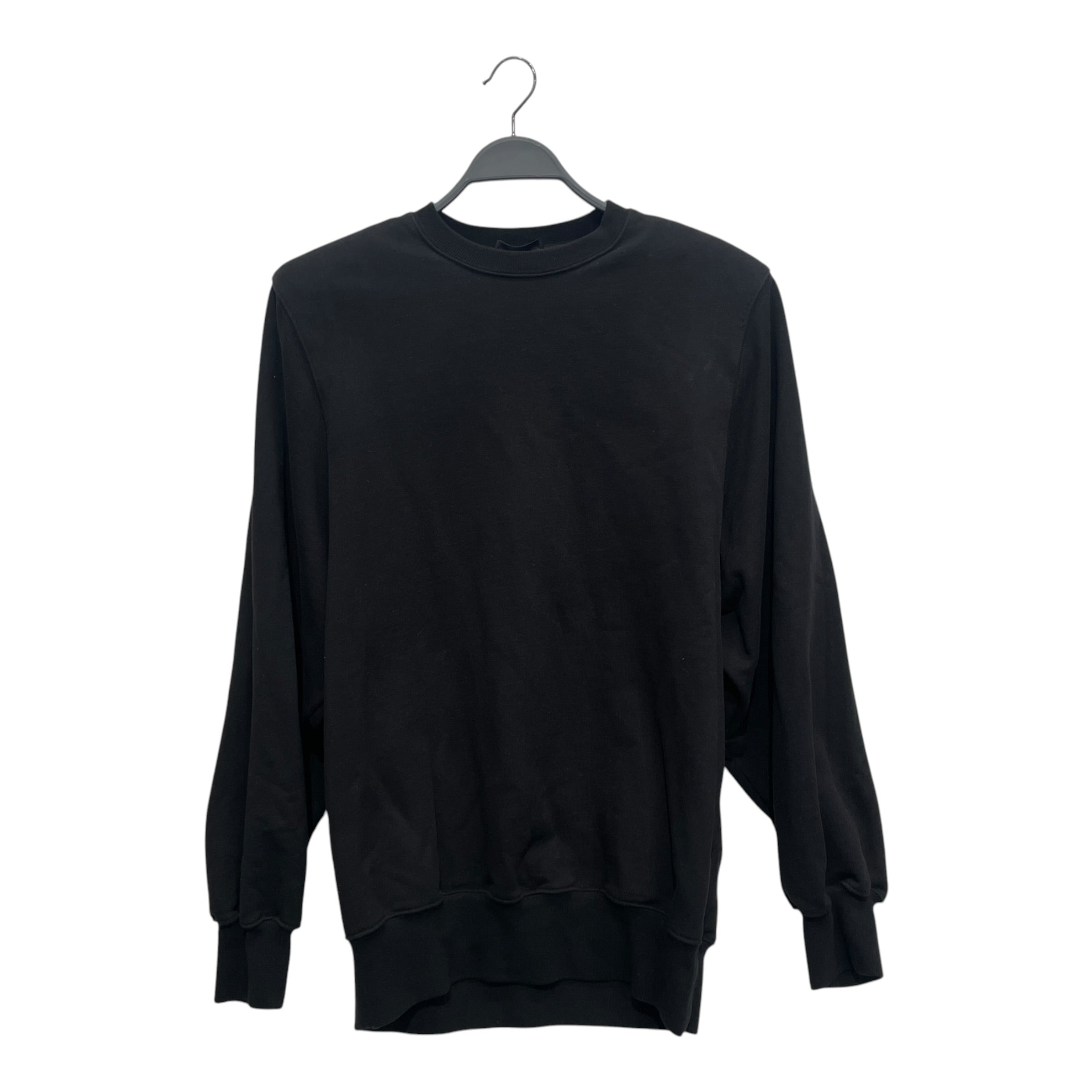 WARDROBE NYC/Heavy Sweater/L/Cotton/BLK/SHOULDER PADDED CREWNECK view 1
