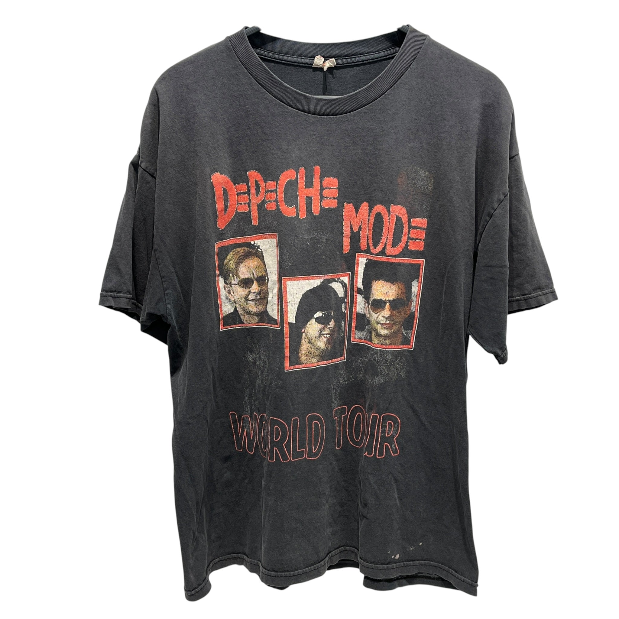 Vintage/T-Shirt/L/Cotton/GRY/Graphic/depeche mode world tour view 1