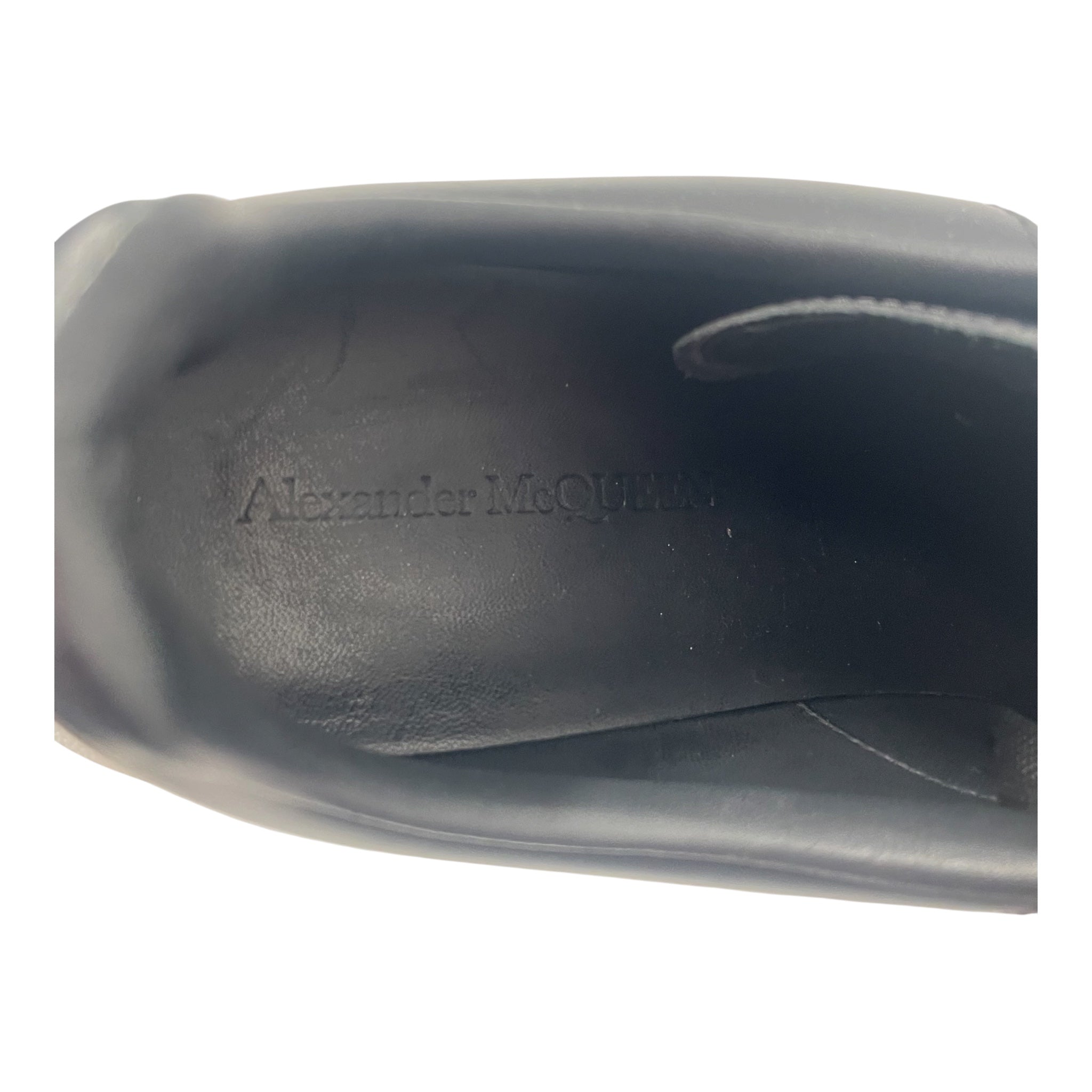 Alexander McQueen/Low-Sneakers/EU 44/Leather/BLK/BLACKSHOEGOLDLETTERING view 4