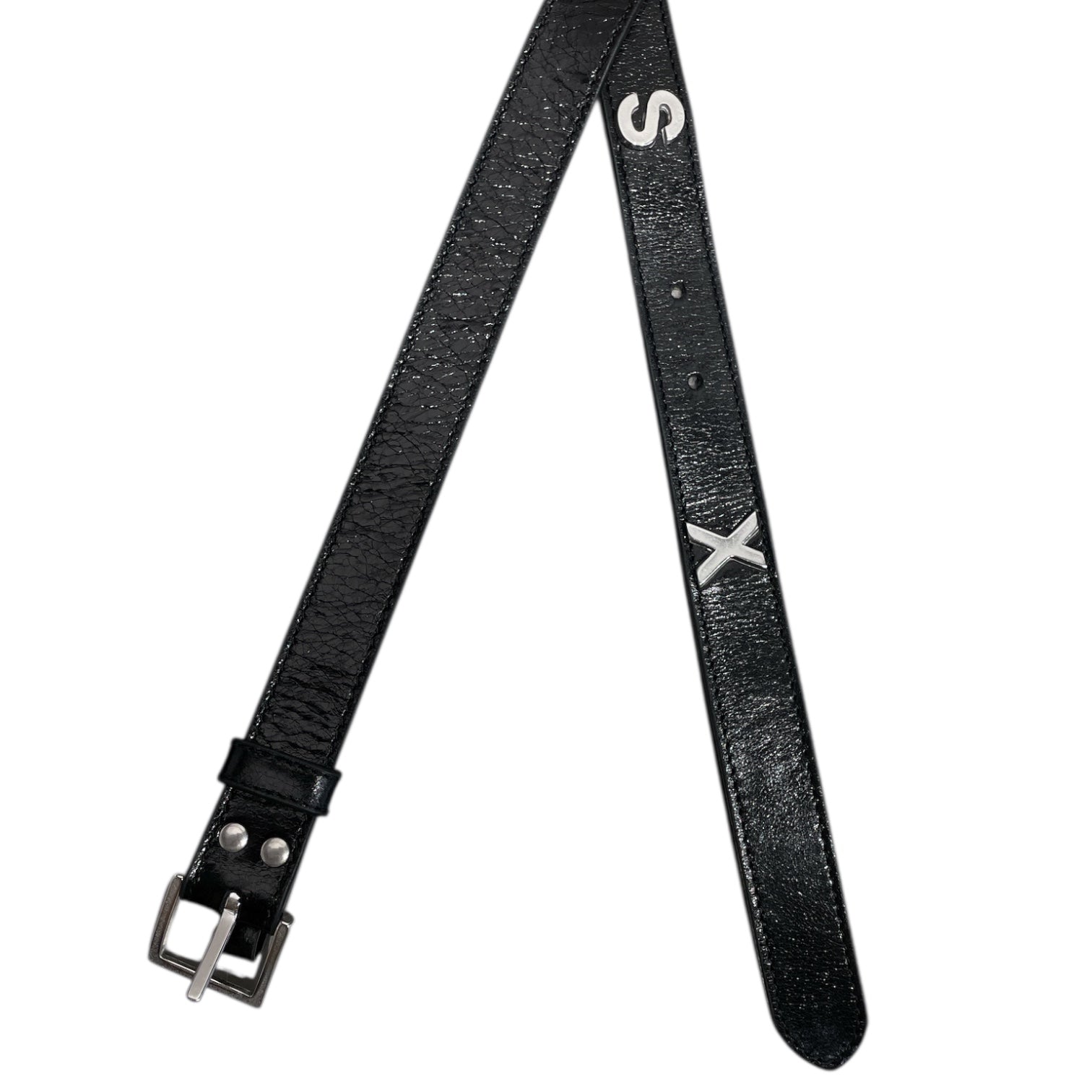 MARTINE ROSE/Leather/BLK/ROSE SEX BELT view 2