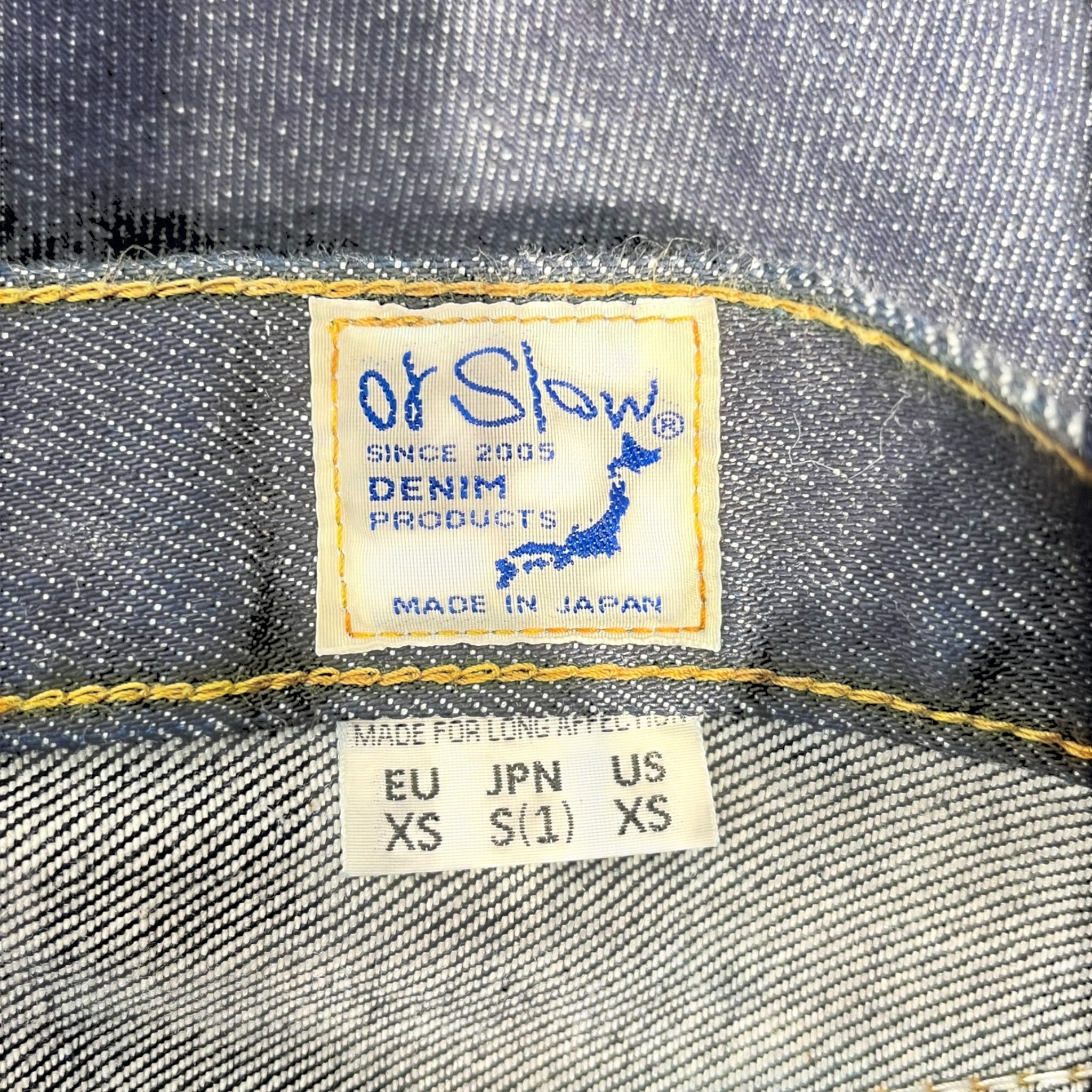 orslow/Pants/XS/Cotton/NVY/gold stitching view 3
