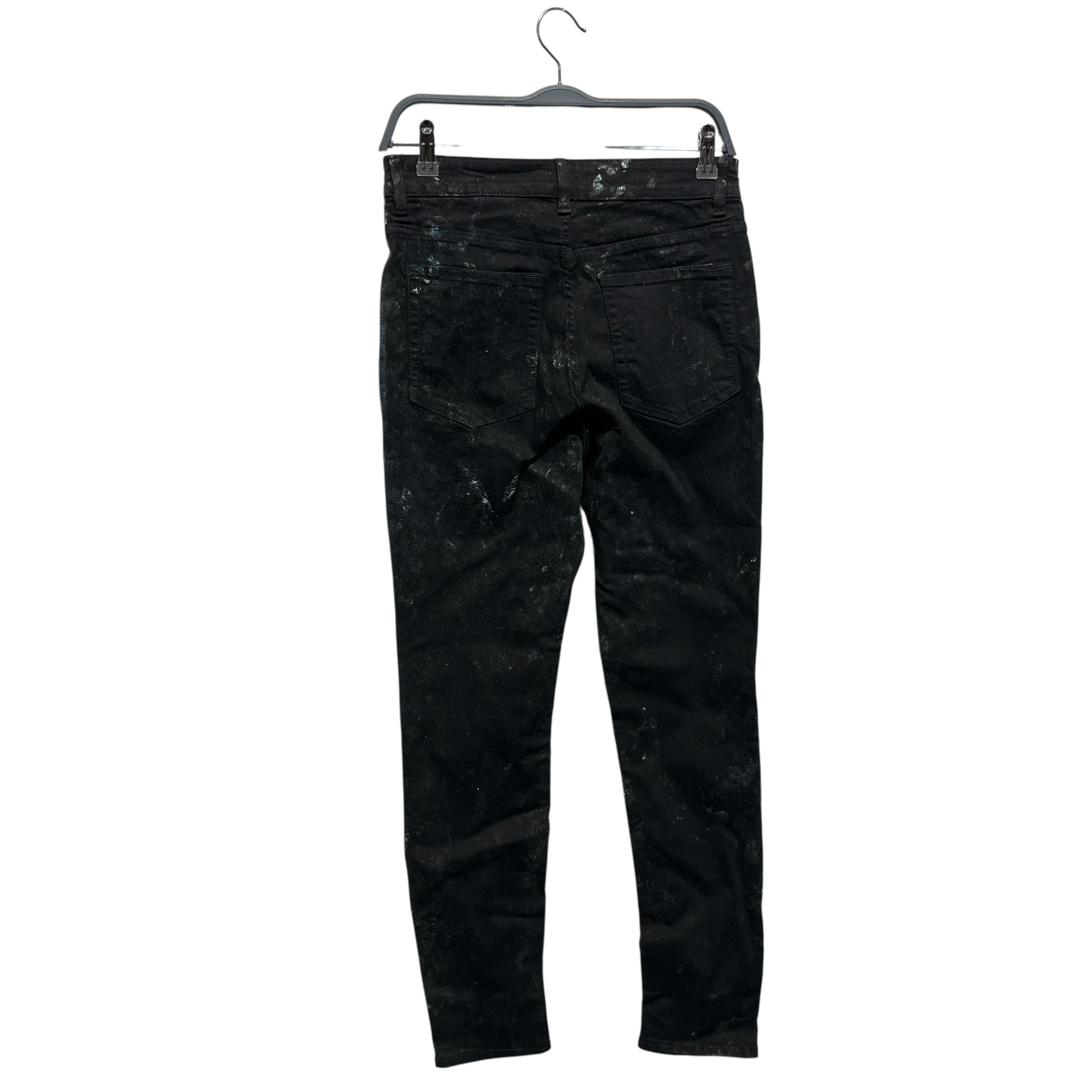 HUBANE/Skinny Pants/BLK/WHITE AND BLUE GOO view 2