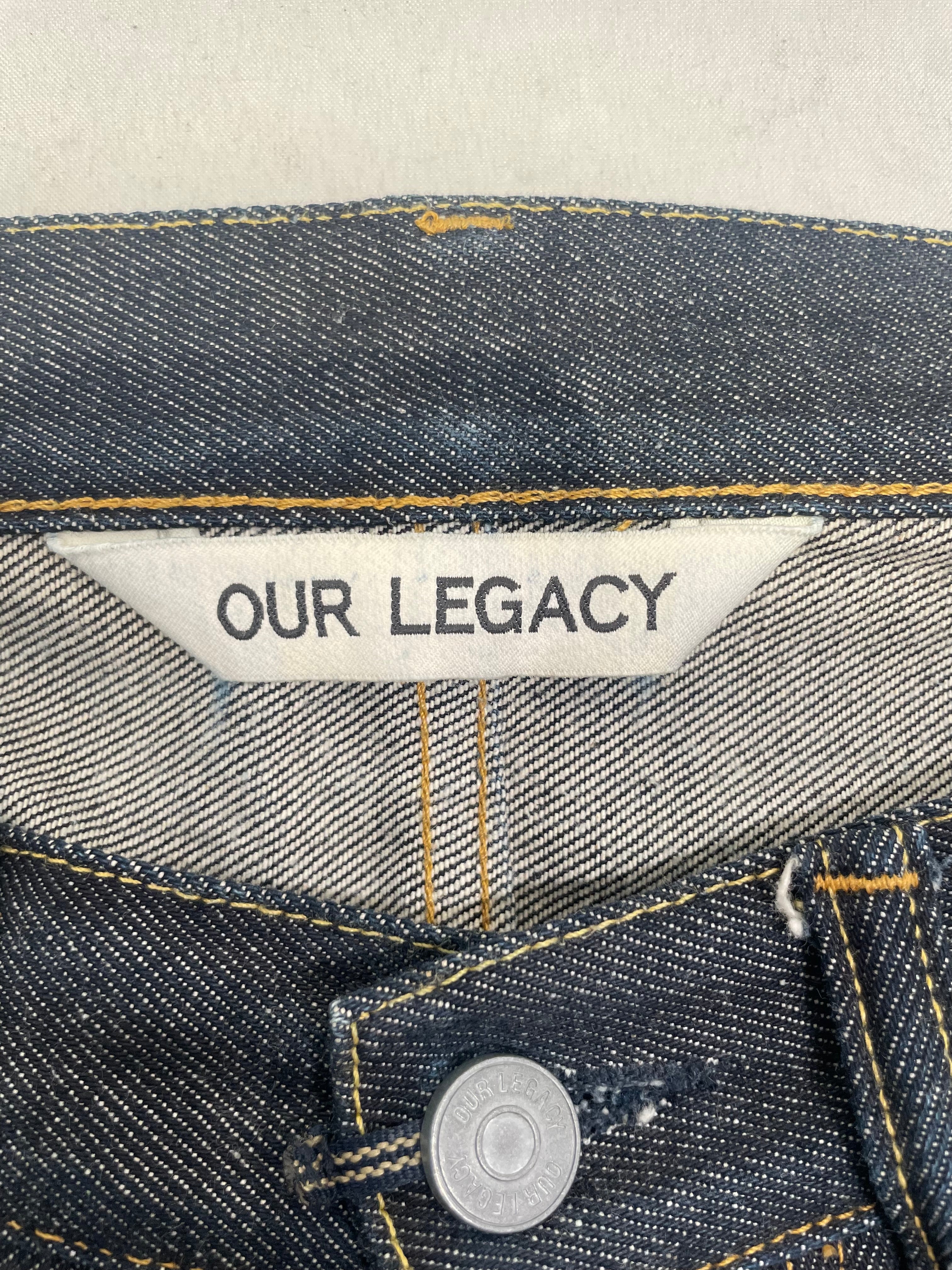 OUR LEGACY/Straight Pants/27/Denim/NVY/Button Fly/"FIRST CUT/RAW BLUE" view 3