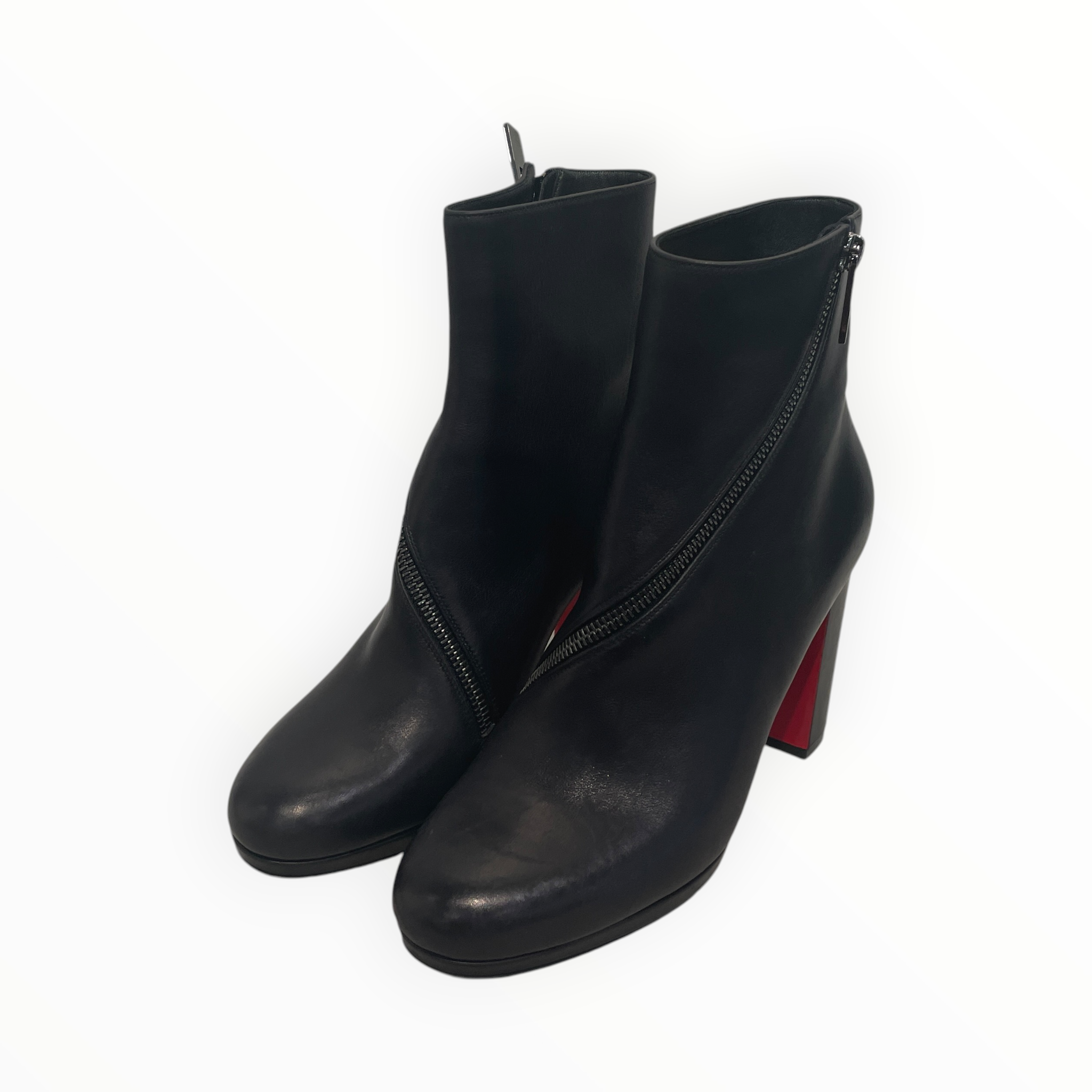 Christian Louboutin/Heels/EU 38/Leather/BLK/boots view 1